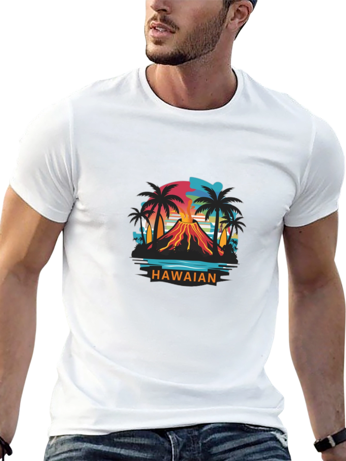 Hawaiian Volcano Graphic Tee - Island Style Comfort