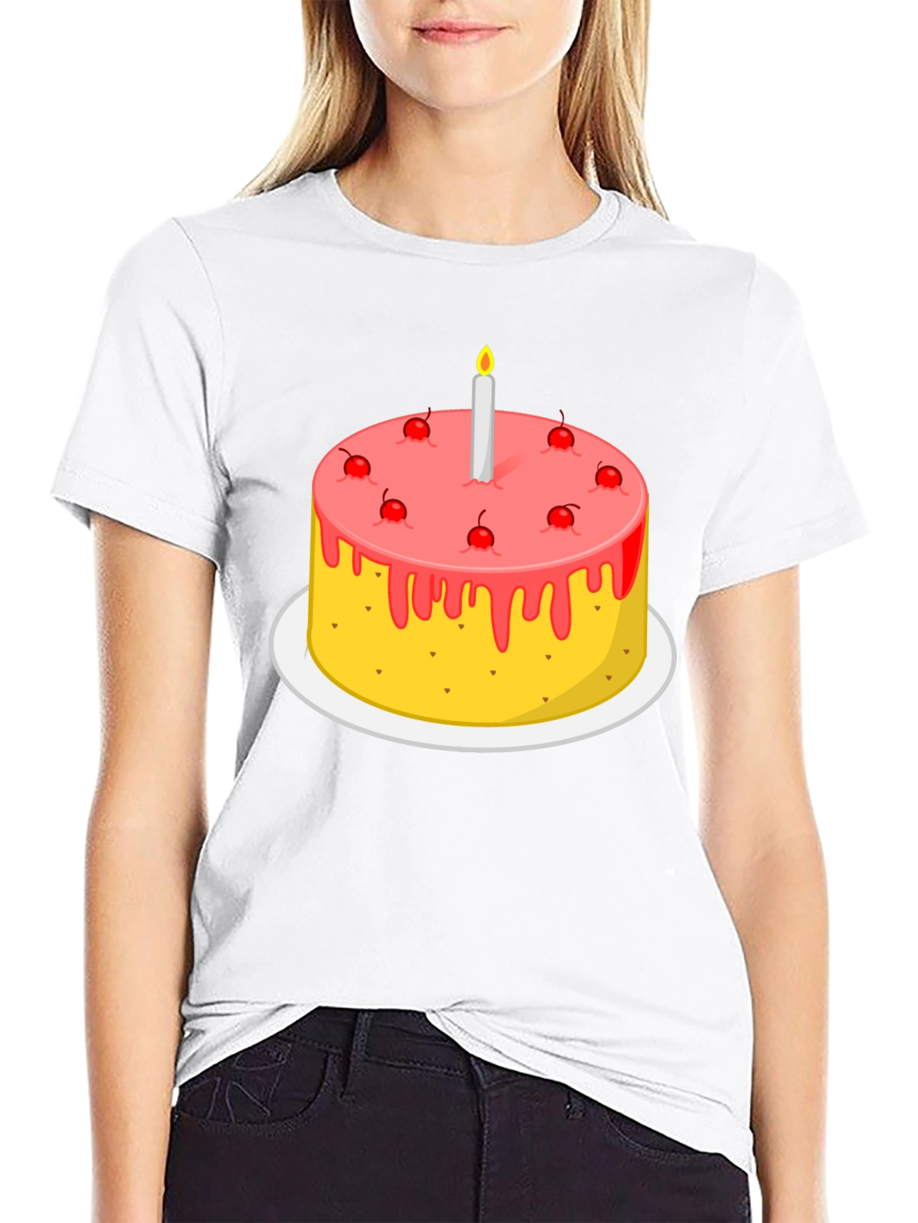 Birthday Cake Graphic Tee - Festive & Fun T-Shirt