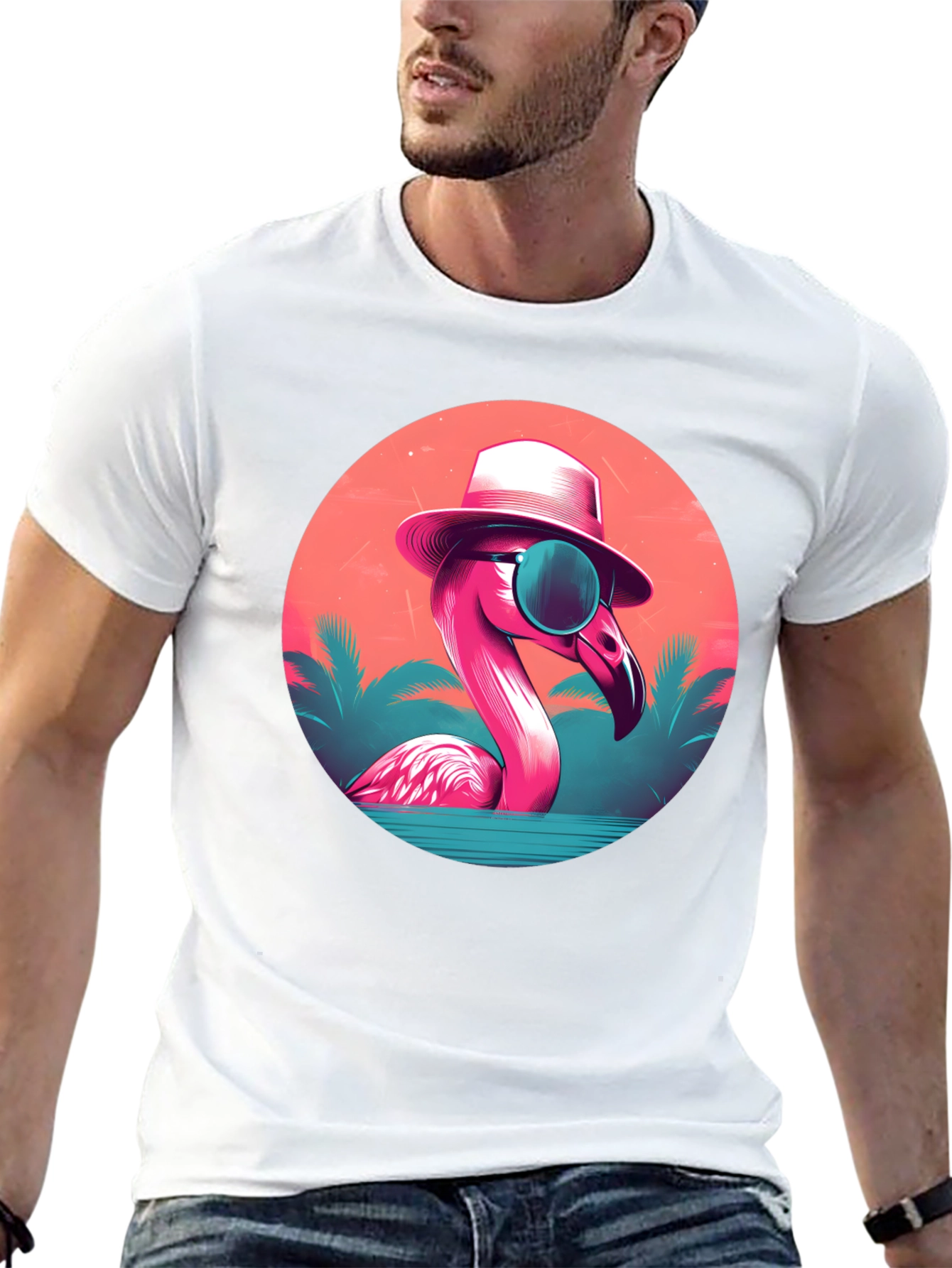 Tropical Flamingo Graphic Tee