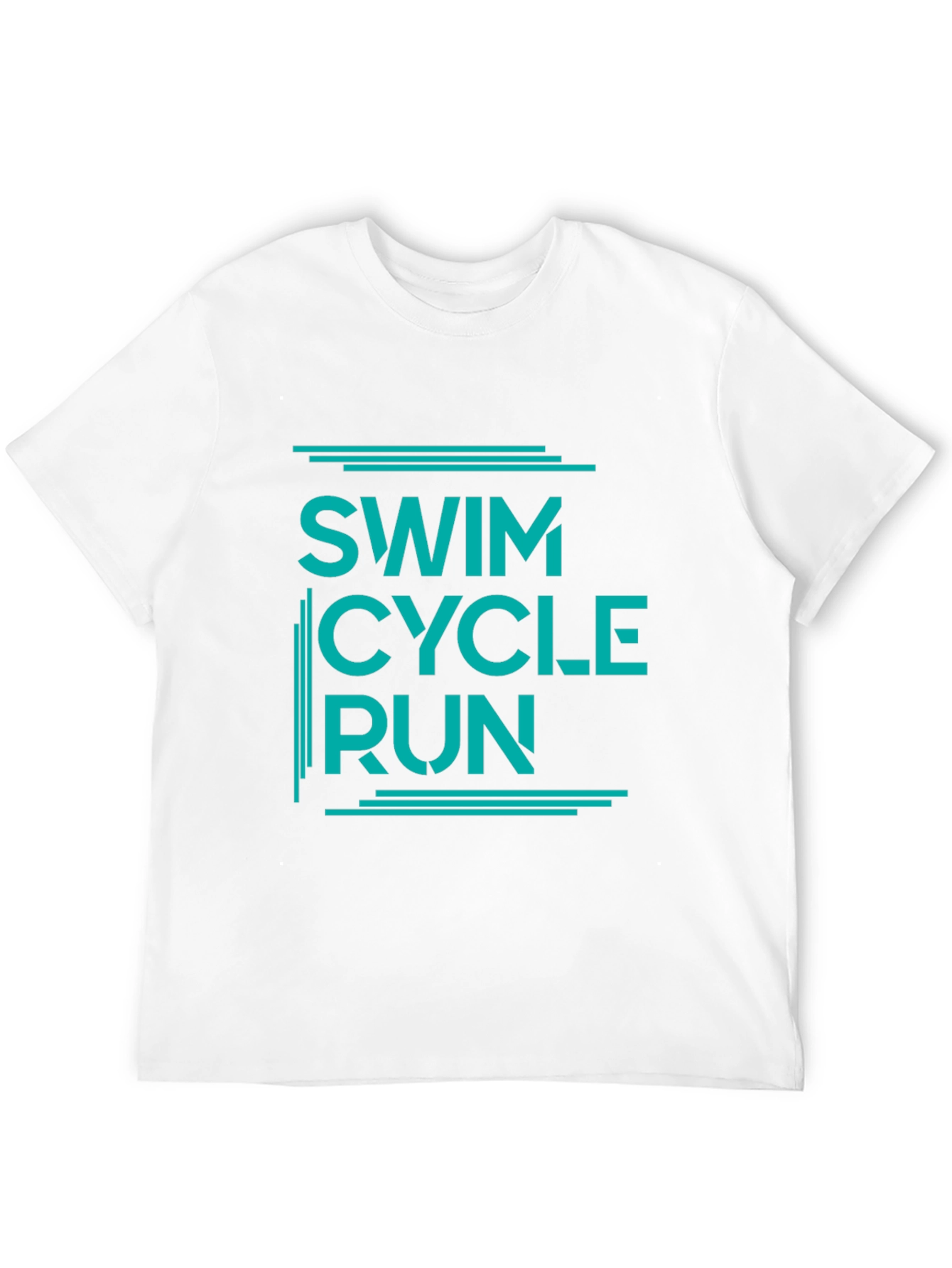 Swim Cycle Run Graphic T-Shirt - Black