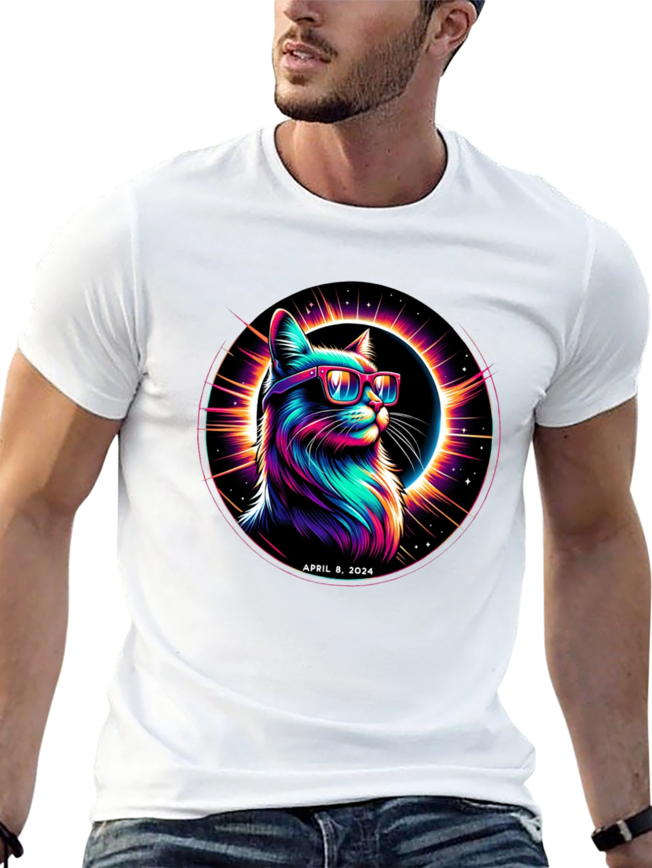 April 8 2024 Eclipse Cat T-Shirt