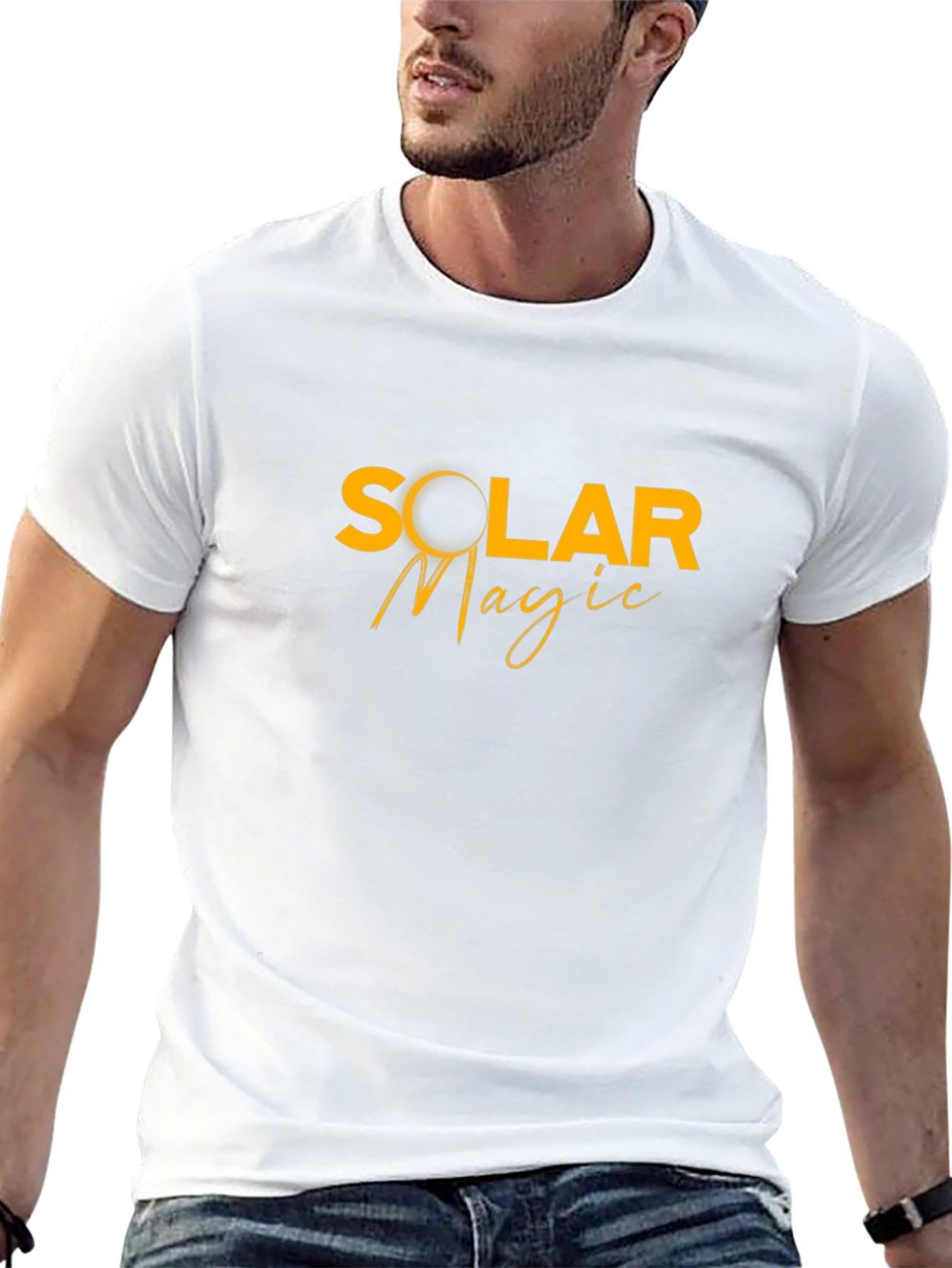 Solar Magic Graphic Tee - Stylish Black Cotton T-Shirt