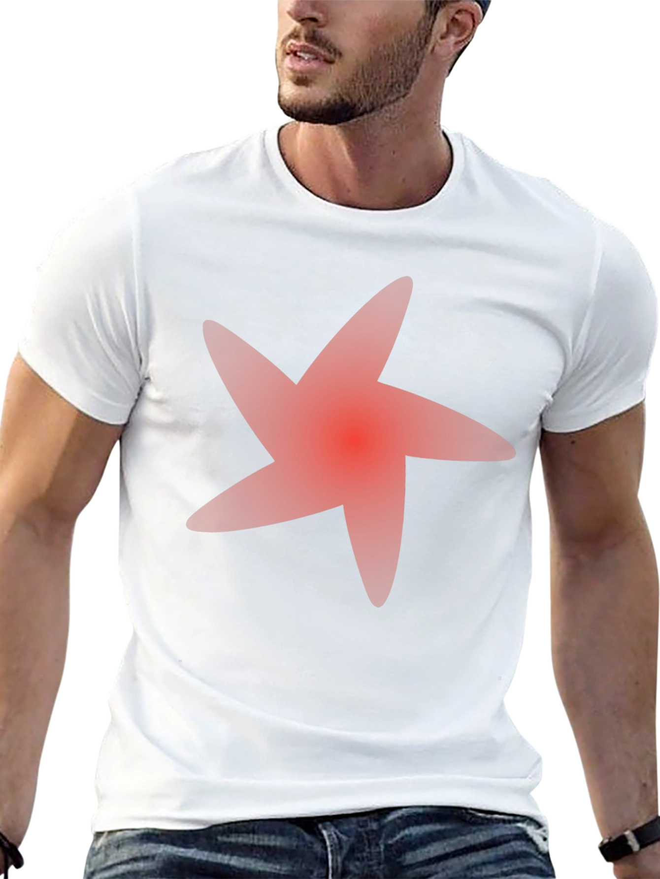 Bold Star Graphic Tee - Casual Black T-Shirt