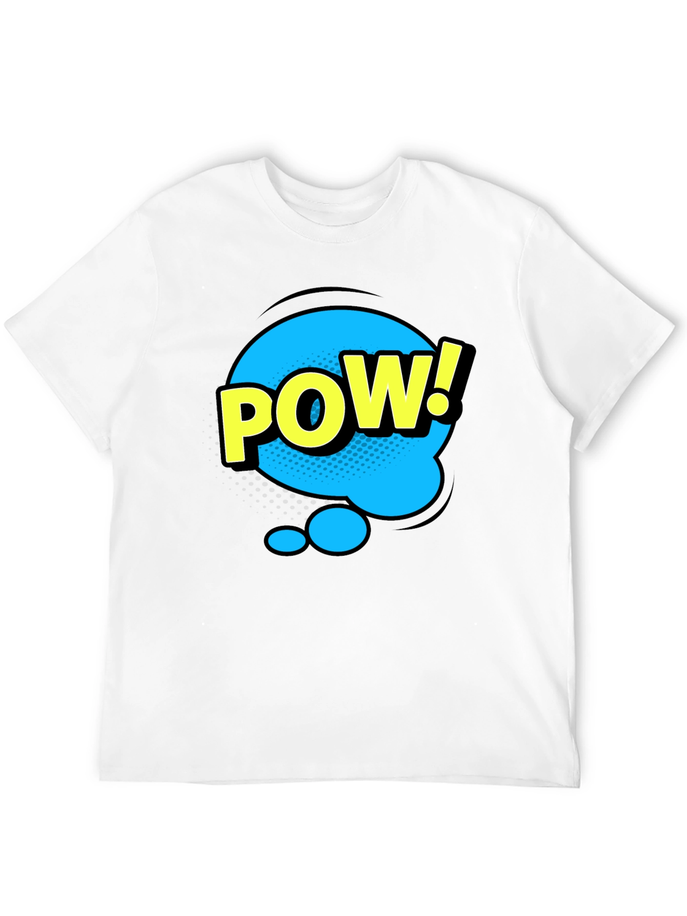 Pow! Graphic Print T-Shirt - Black Comic Style Tee