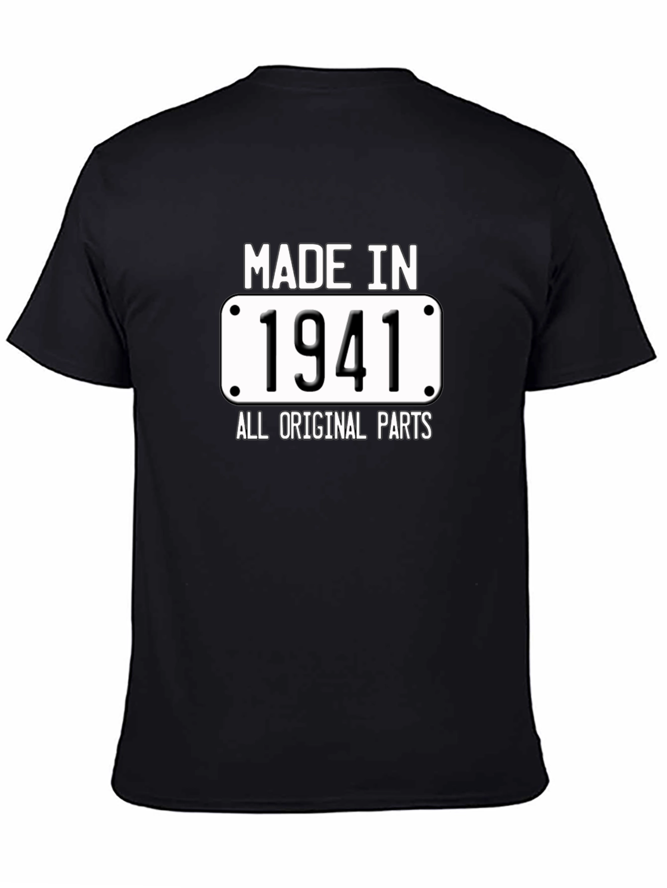 Made in 1941 All Original Parts Black T-Shirt