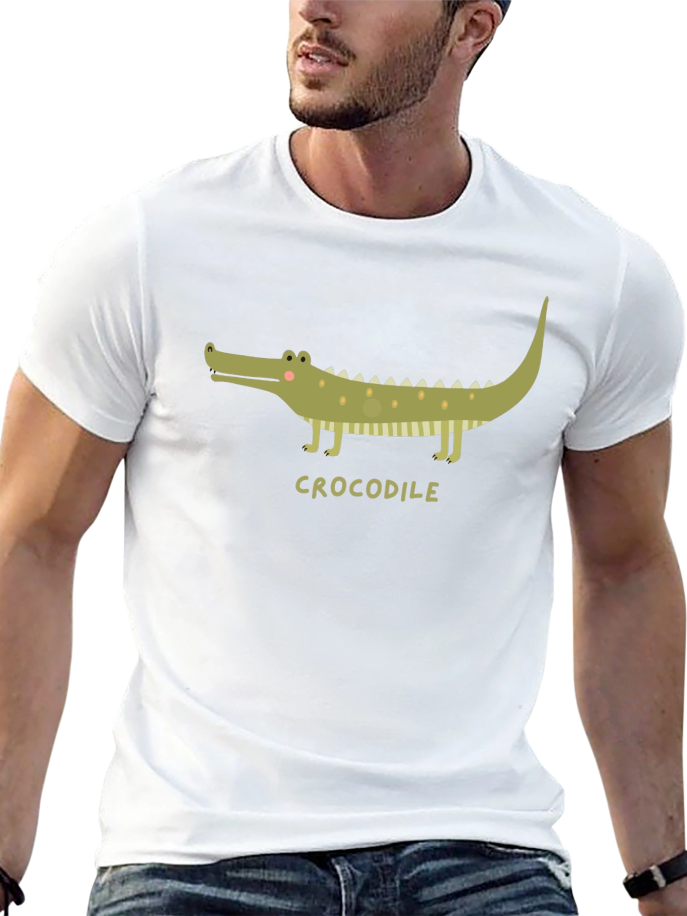 Crocodile Graphic Tee - Unisex Black T-Shirt