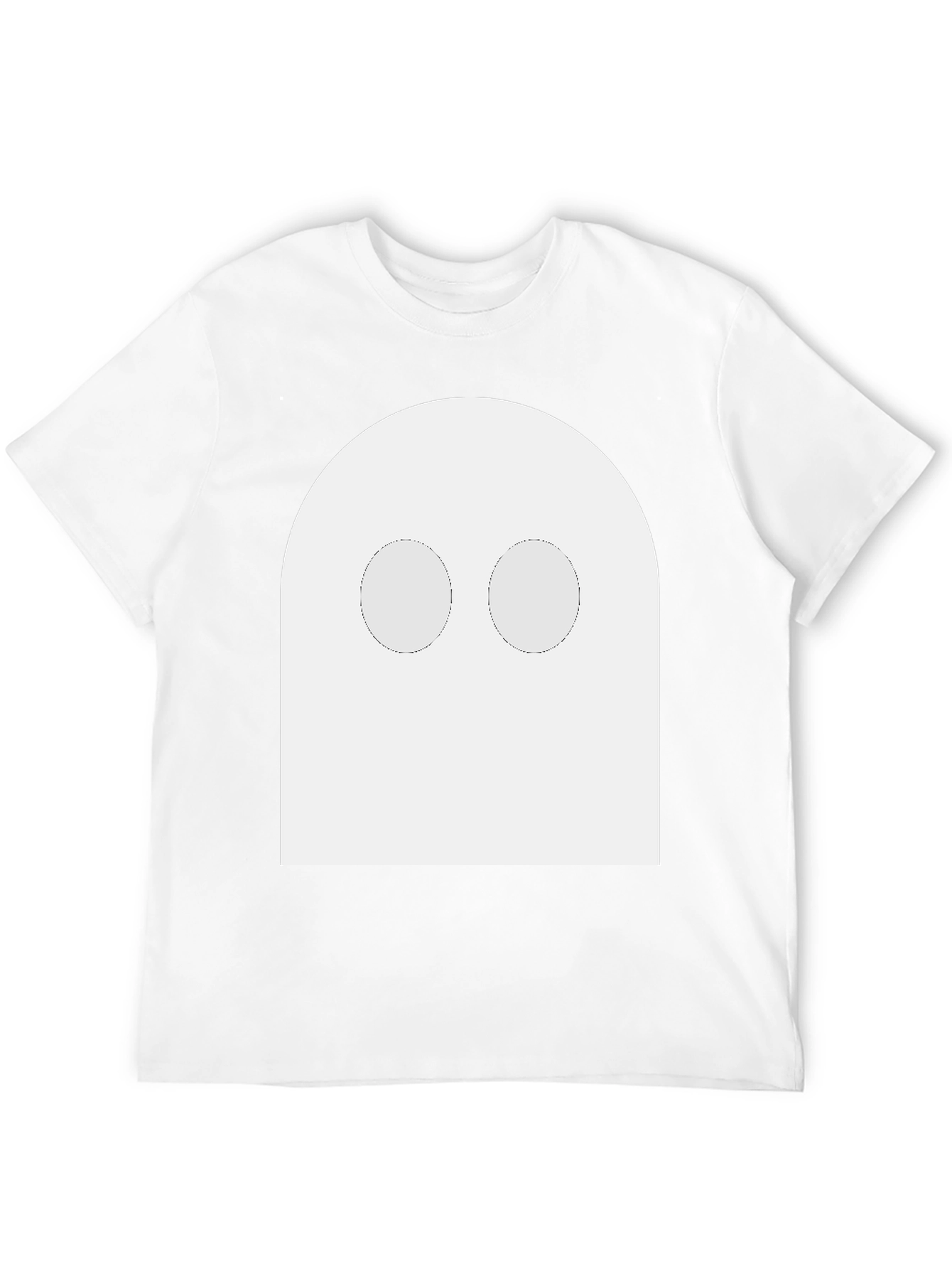 Spooky Ghost Graphic Tee - Black Cotton T-Shirt