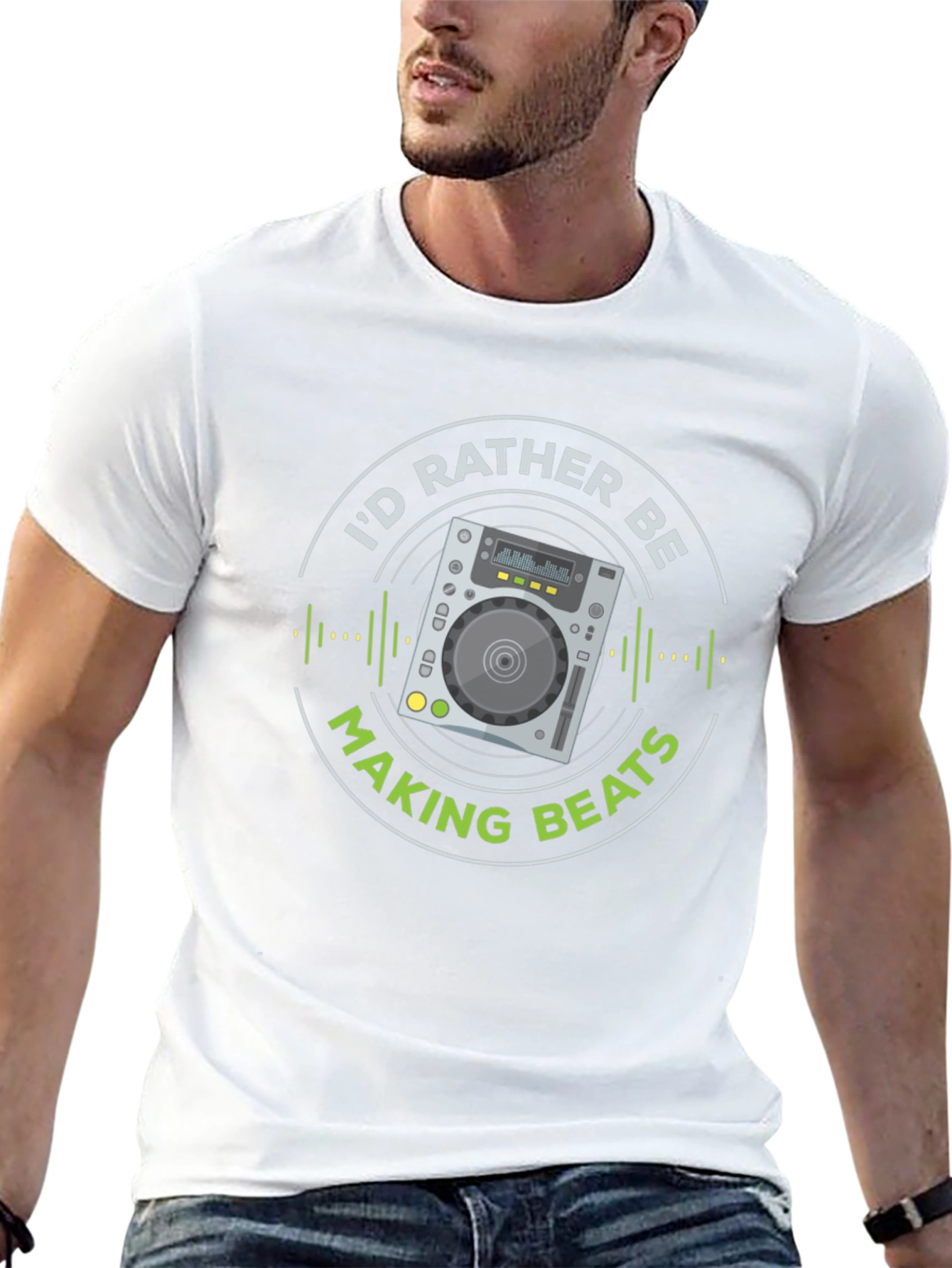 Id Rather Be Making Beats Black T-Shirt