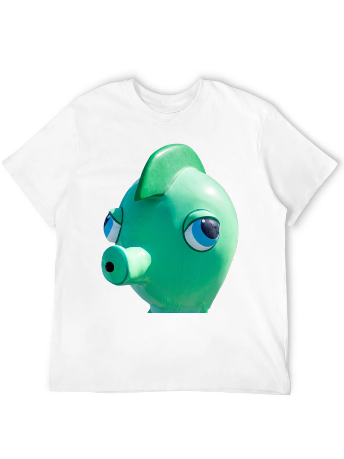 Green Fish Head T-Shirt - Novelty Graphic Tee