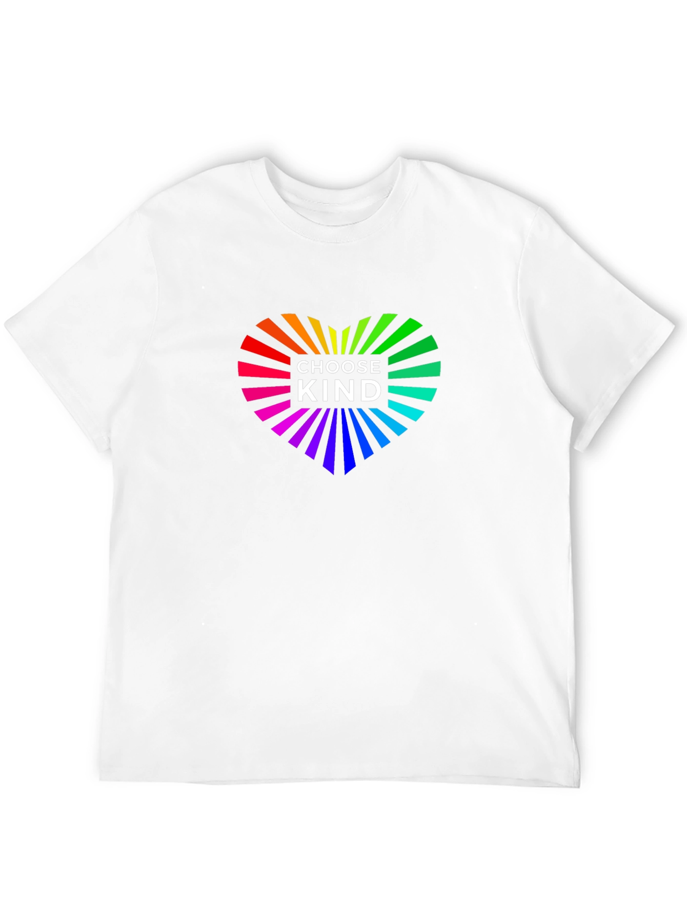 Choose Kind Rainbow Heart Graphic T-Shirt