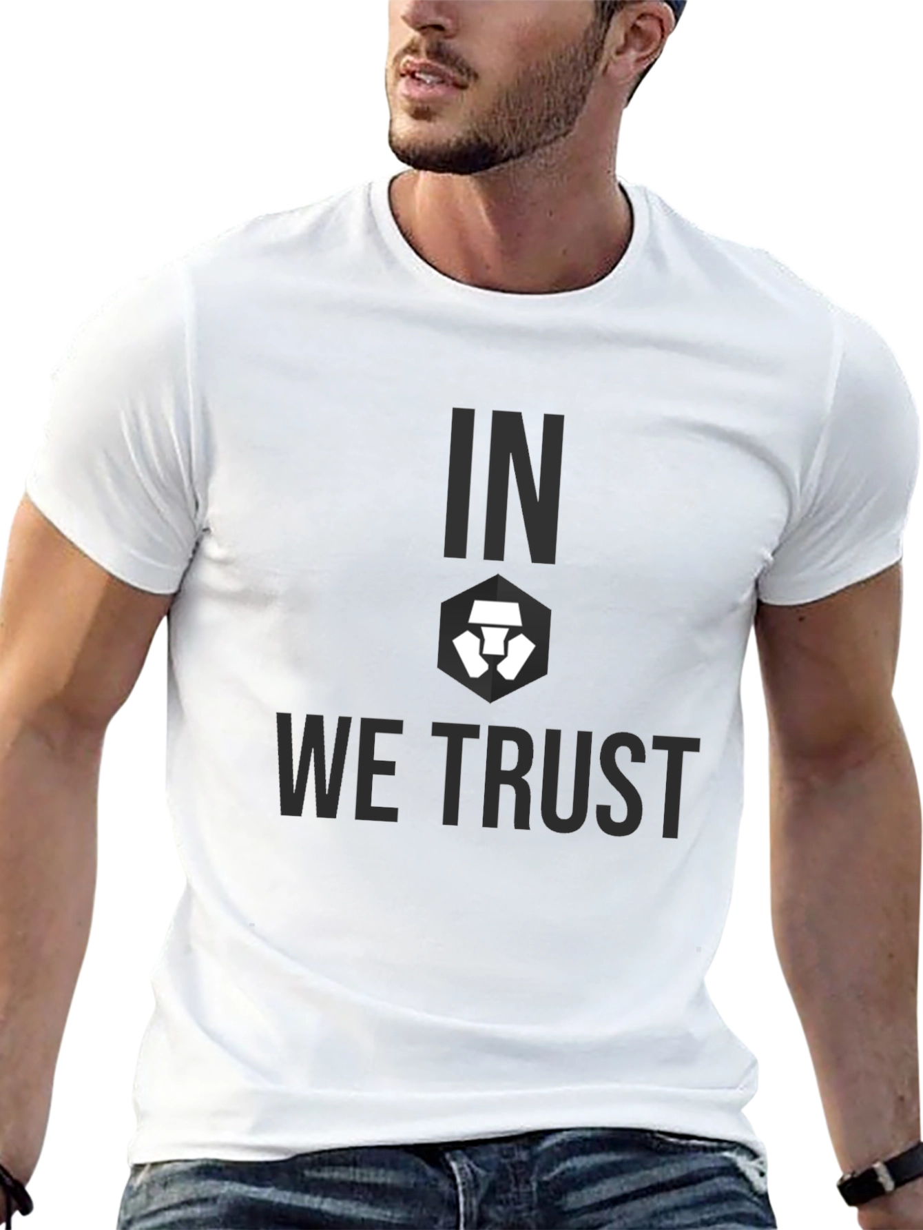 Crypto.com In We Trust Black Graphic T-Shirt