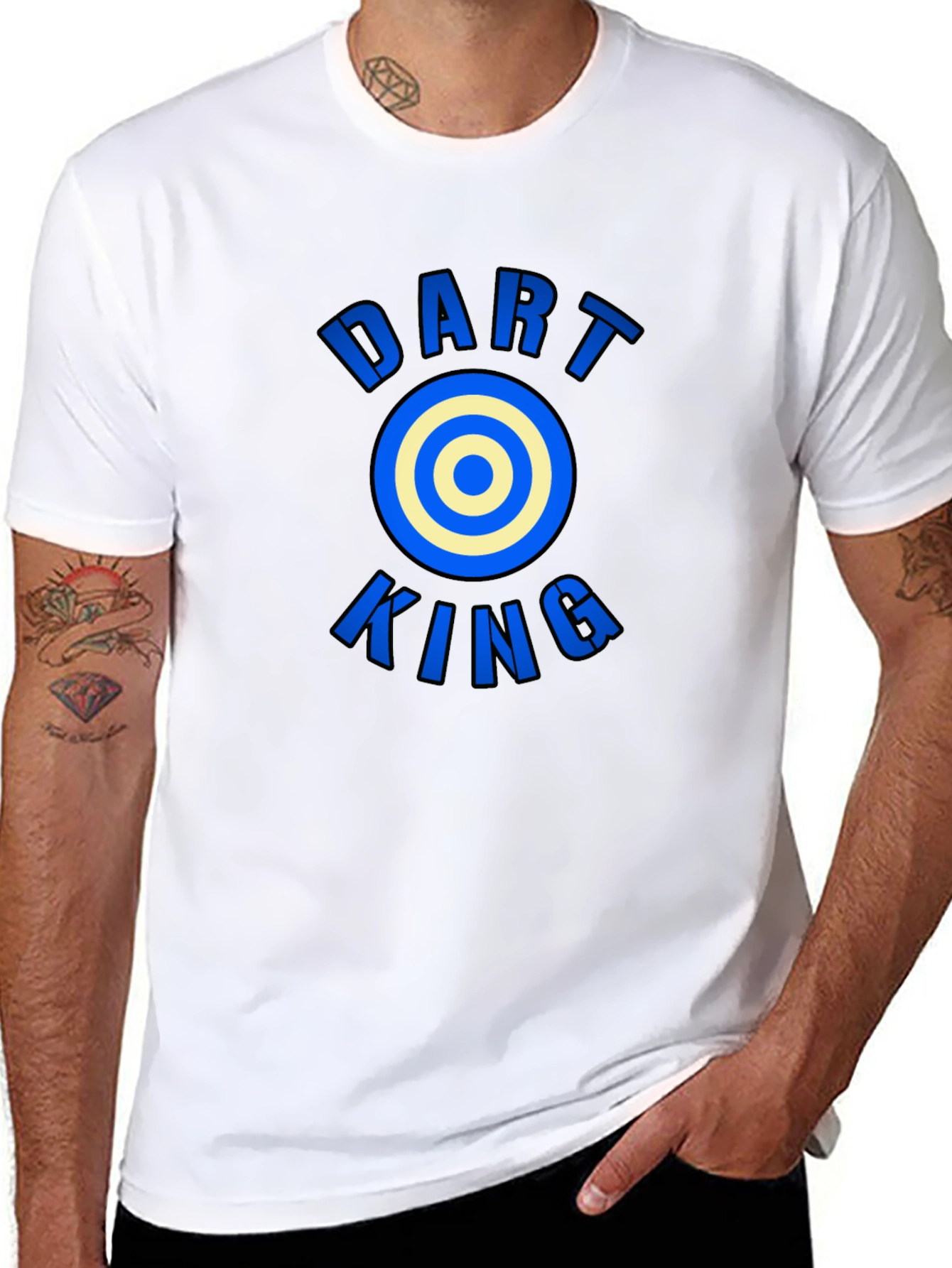 Dart King Graphic Tee - Black Casual T-Shirt