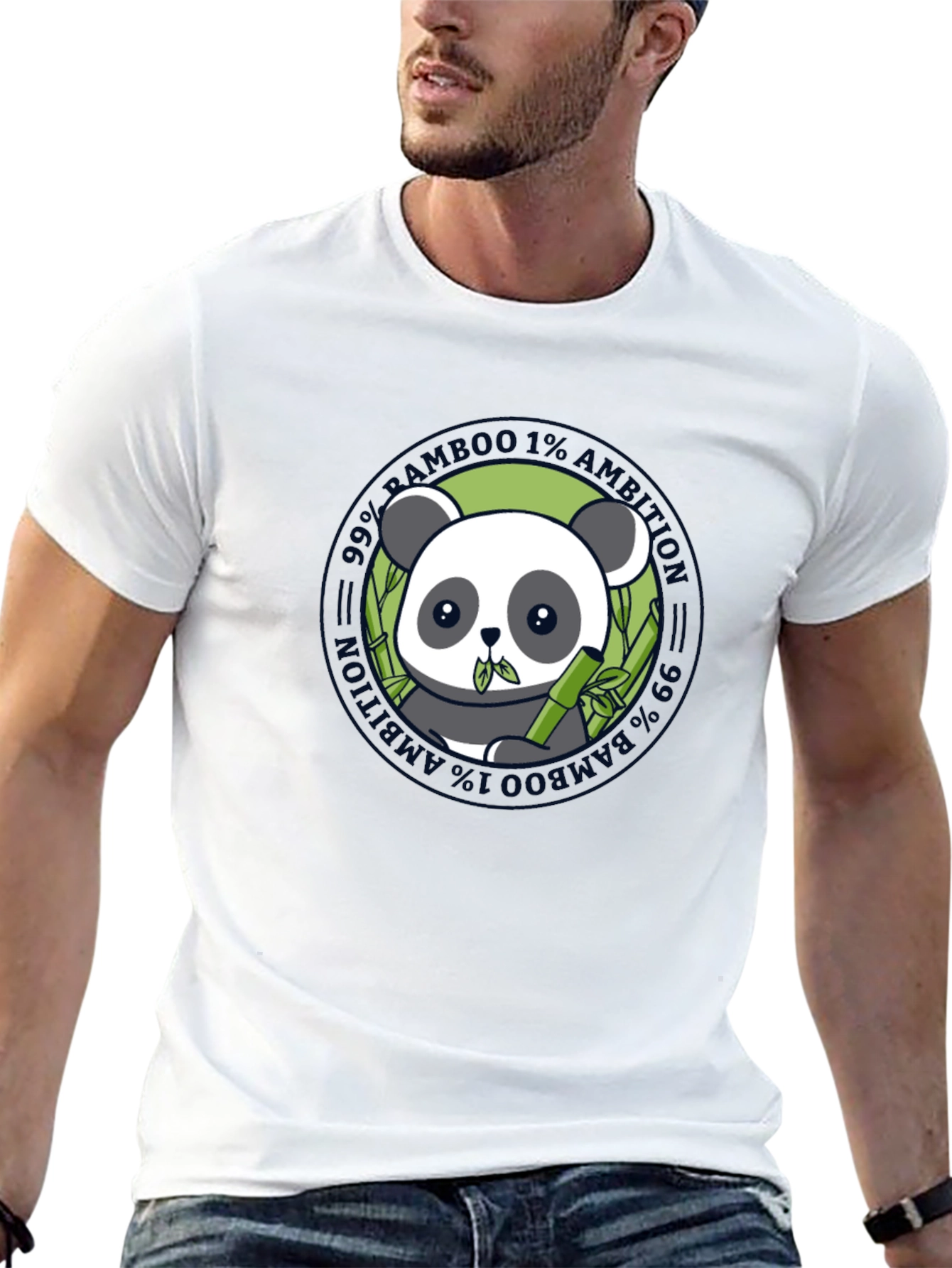 Panda Bamboo T-Shirt - 99% Bamboo 1% Ambition
