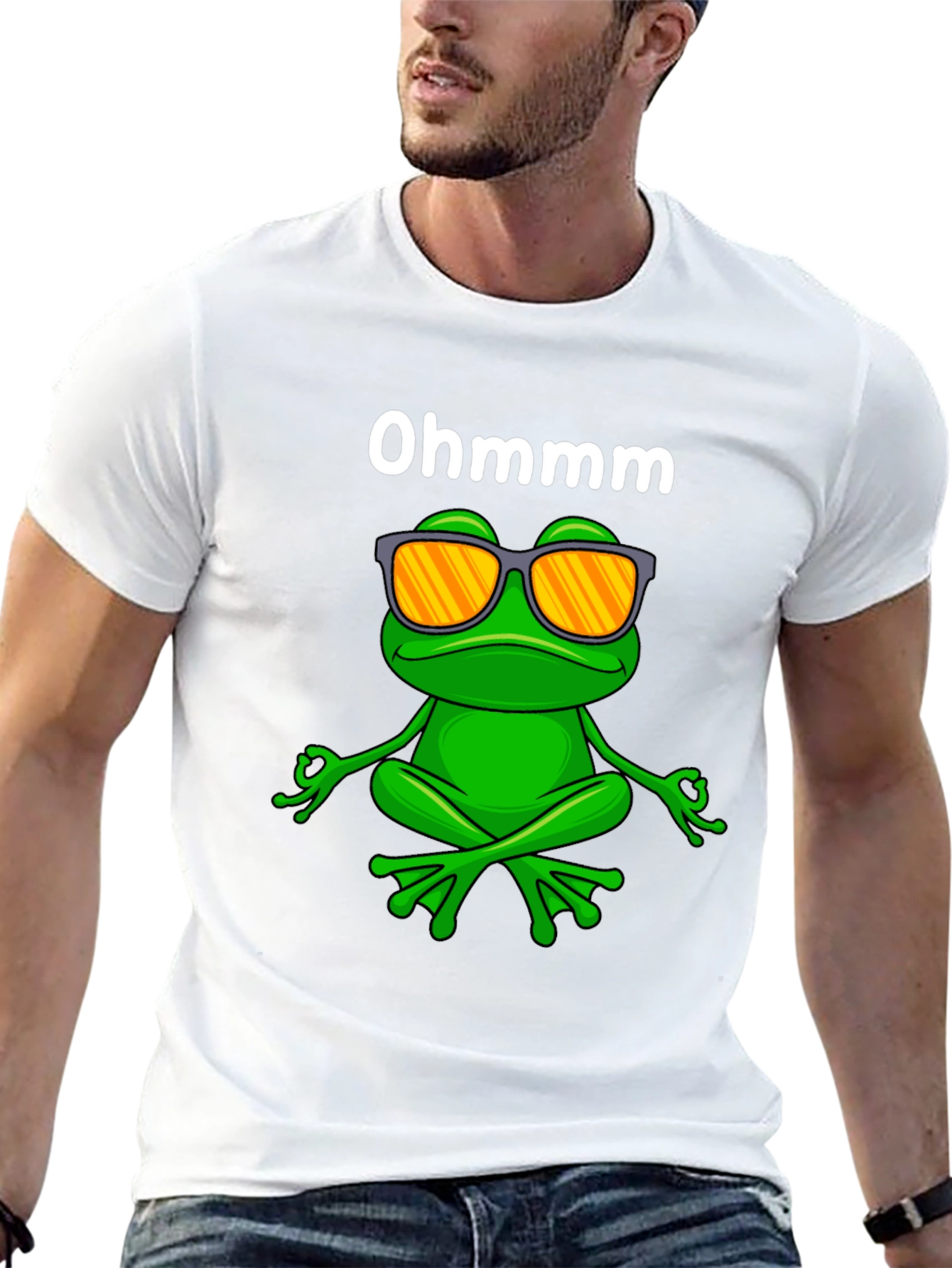 Ohm Frog T-Shirt - Meditating Frog Graphic Tee