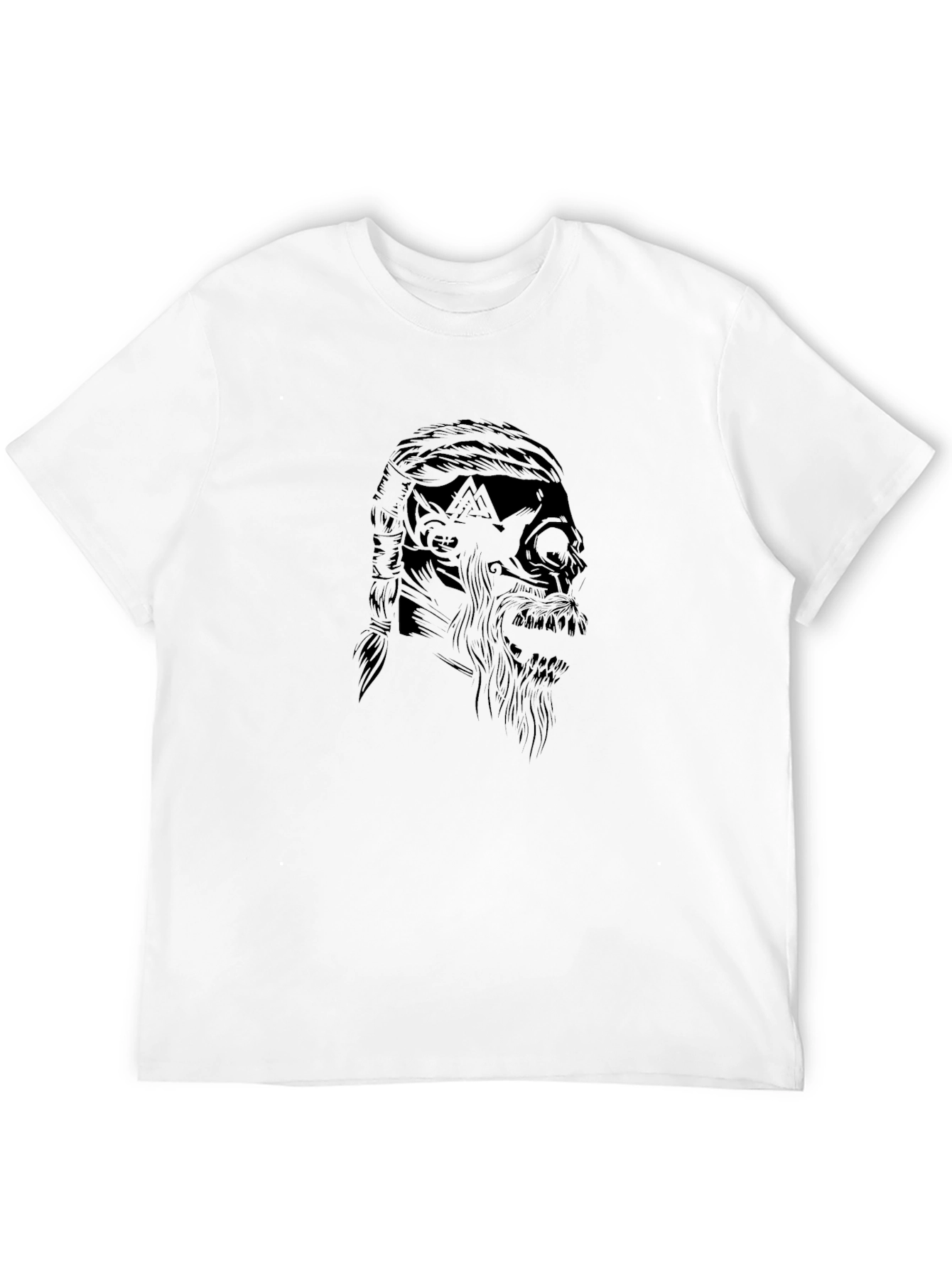 Viking Skull T-Shirt - Black Graphic Tee