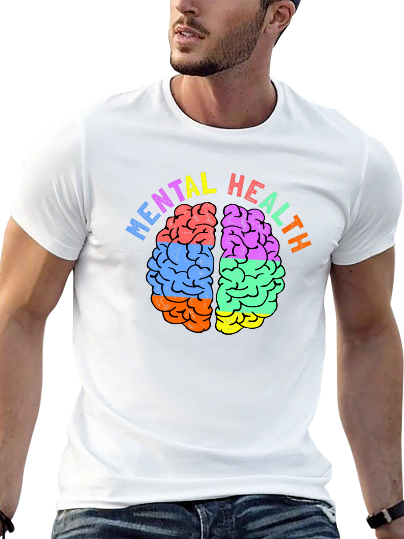 Mental Health Brain Graphic Tee