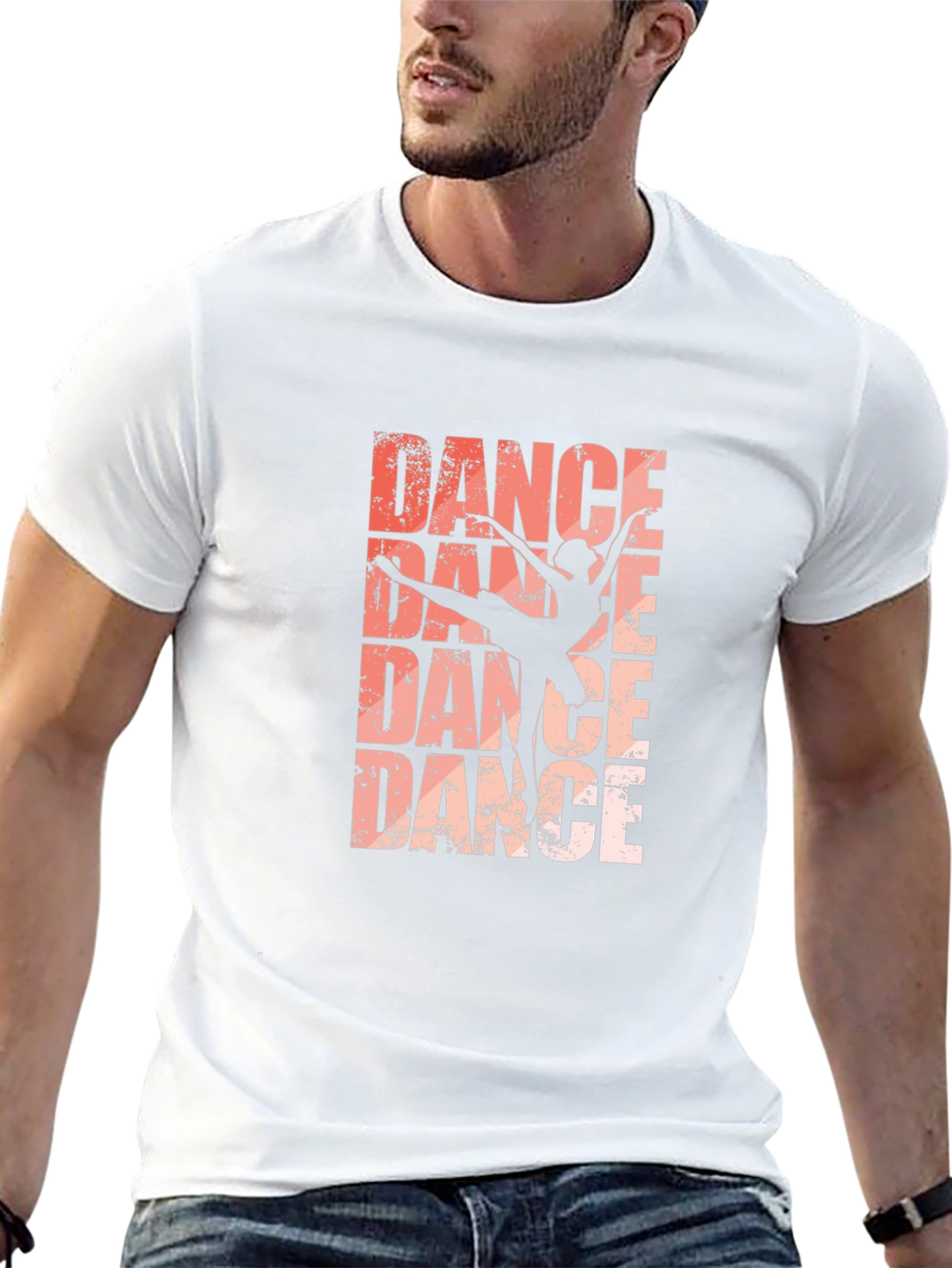 Dance Silhouette Graphic Tee - Black Cotton T-Shirt