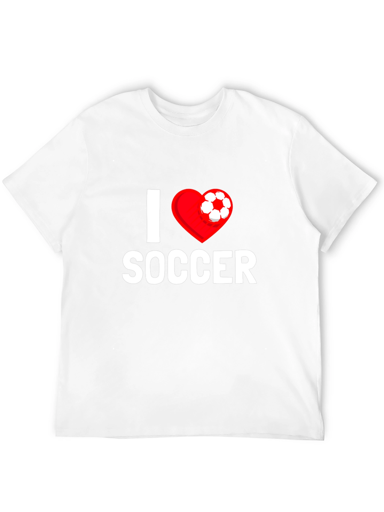 I Love Soccer T-Shirt - Heart Design