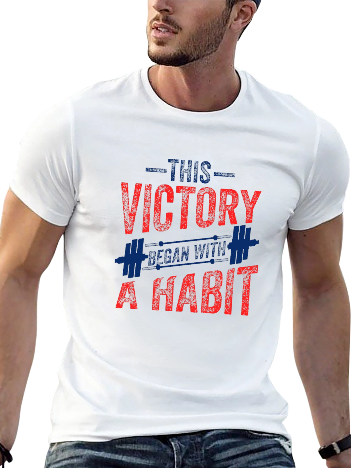Victory Habit Graphic Tee - Fitness Motivation