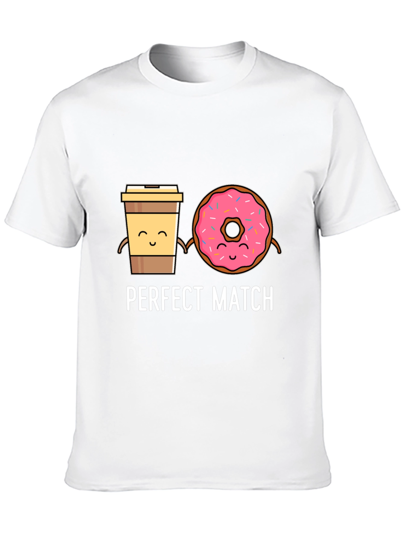 Perfect Match Coffee & Donut Graphic T-Shirt