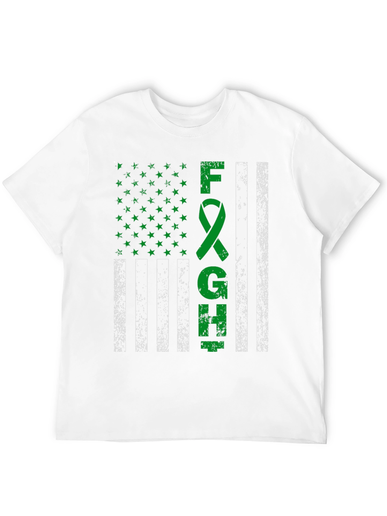Fight American Flag Ribbon T-Shirt