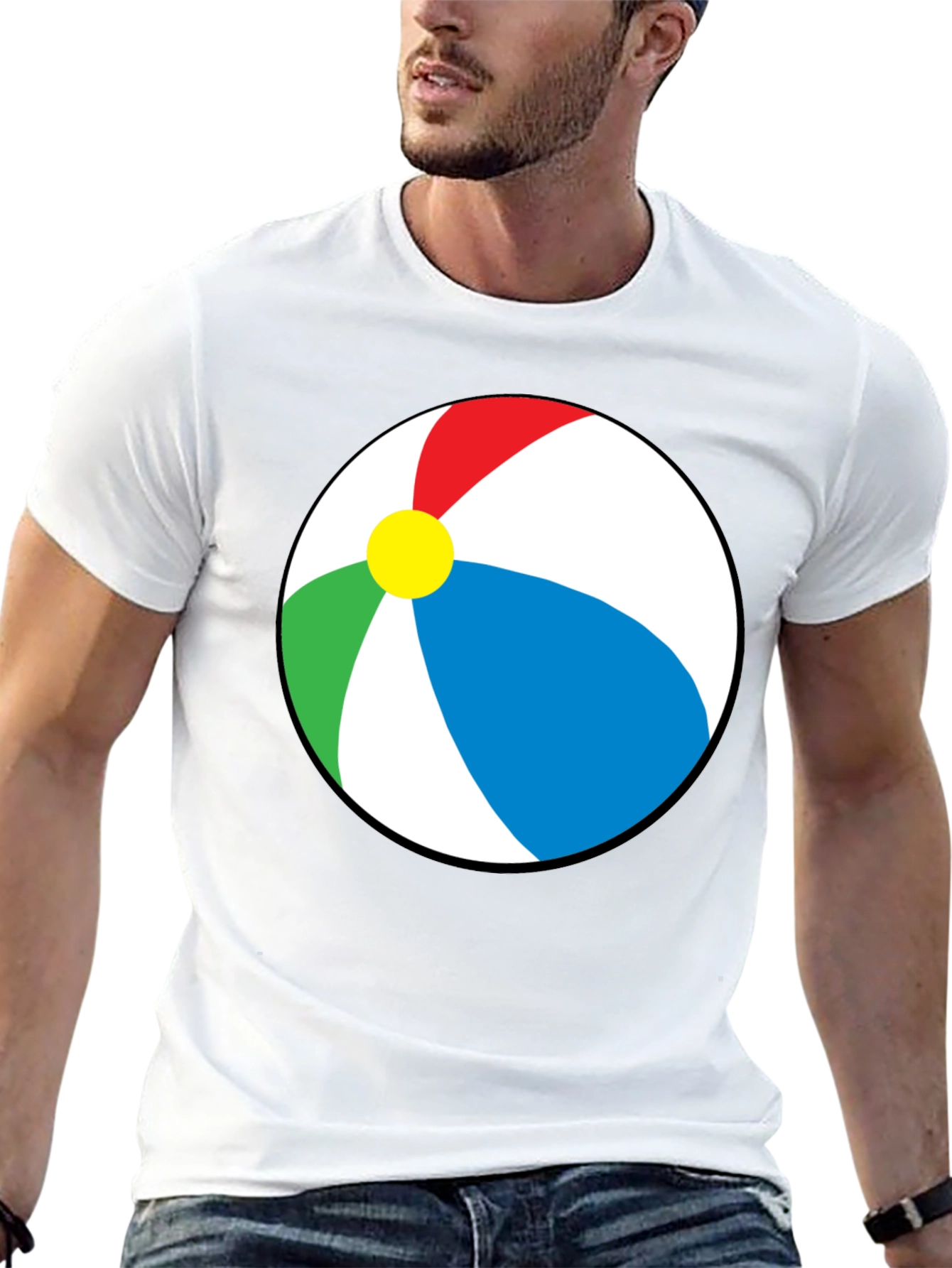 Beach Ball Graphic Tee - Fun Summer T-Shirt