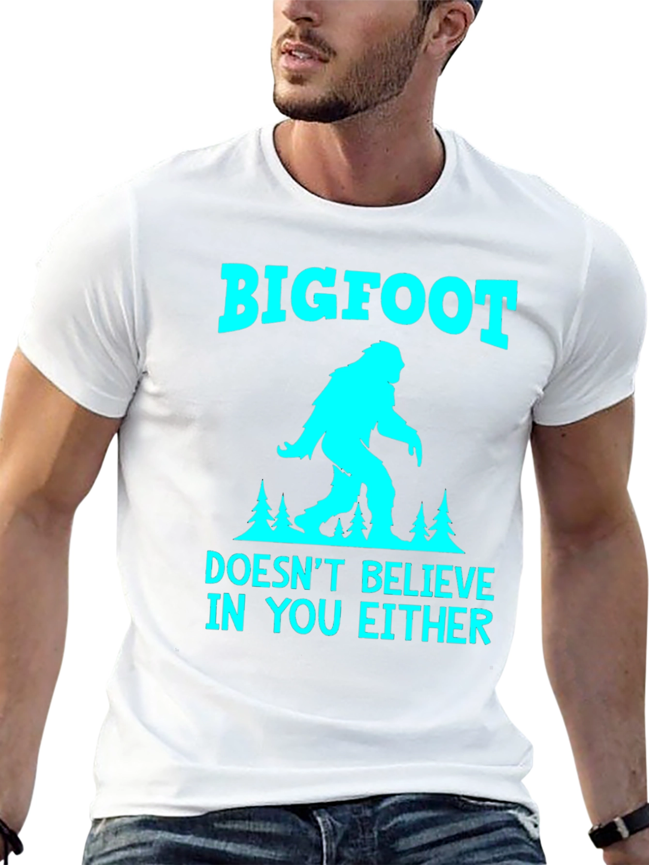 Bigfoot Believer Tee - Novelty Graphic T-Shirt
