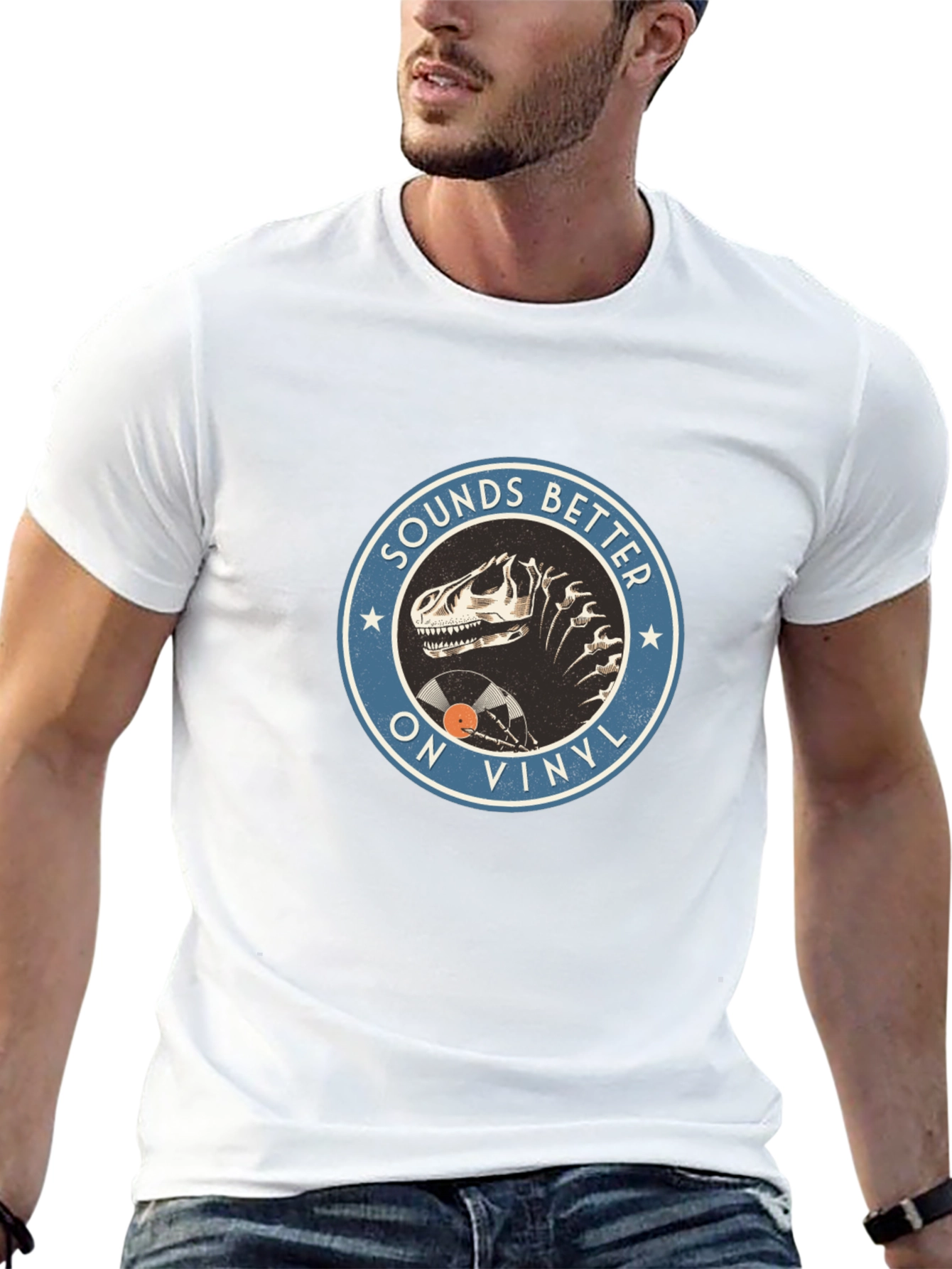 Sounds Better On Vinyl T-Rex Mens T-Shirt