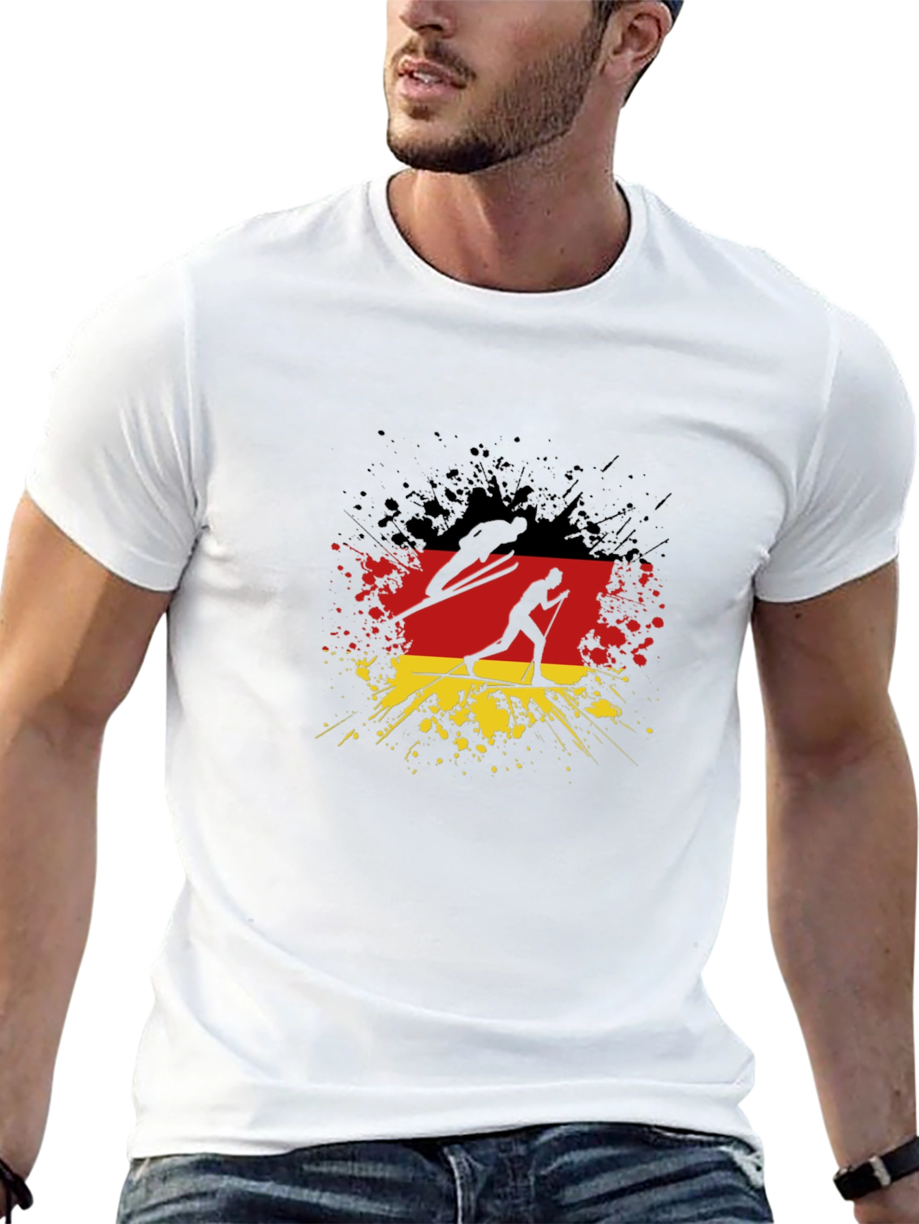 German Skier T-Shirt - Deutschland Winter Sports Tee