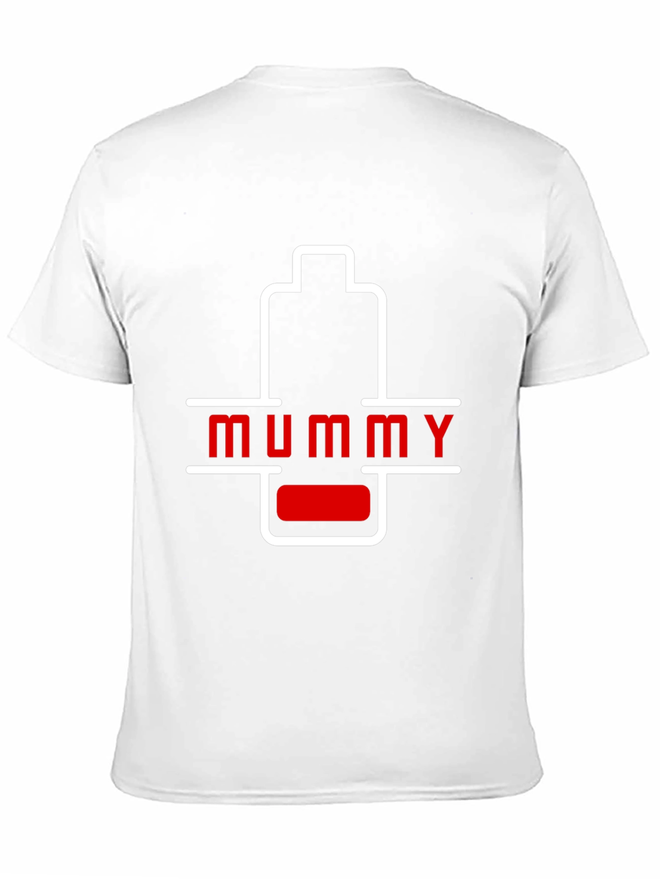 Mummy Low Battery Graphic T-Shirt - Unique Gift!