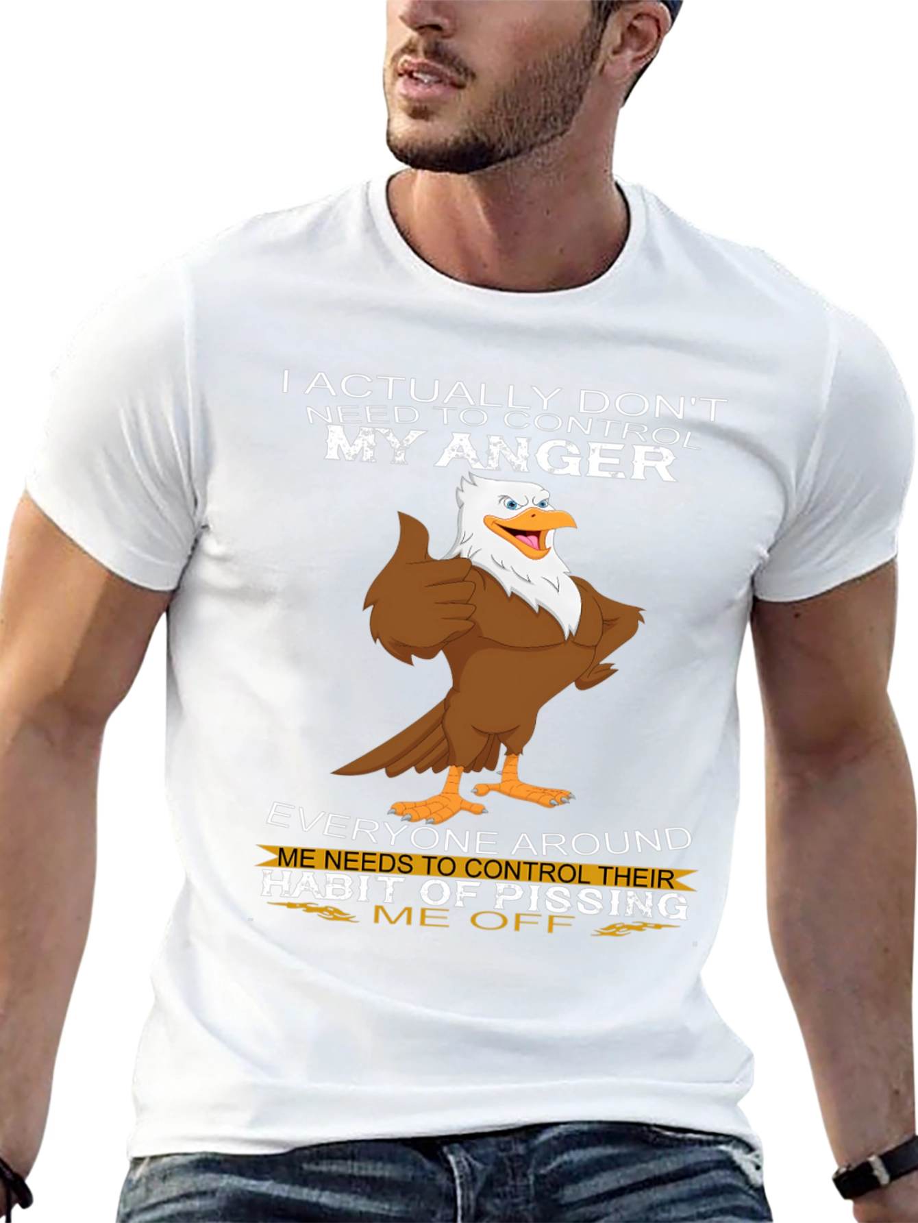 Funny Angry Eagle Graphic Tee