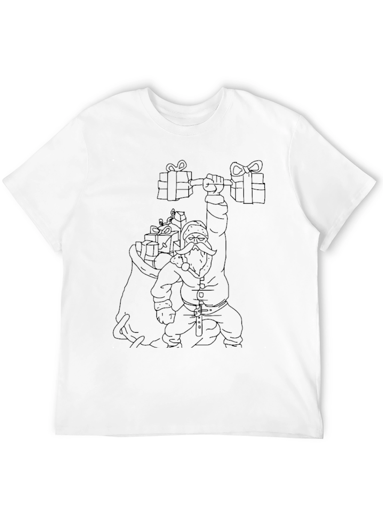 Santas Gym: Black Graphic Tee