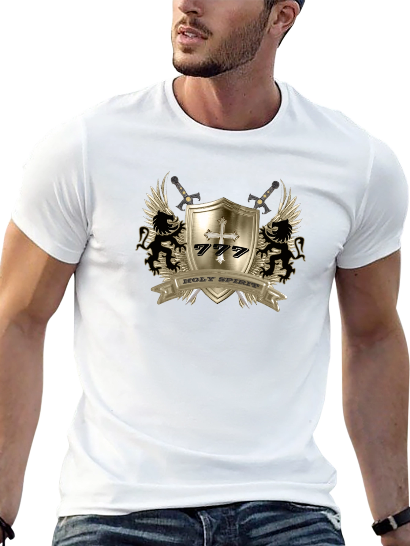 Holy Spirit Crest T-Shirt - Black