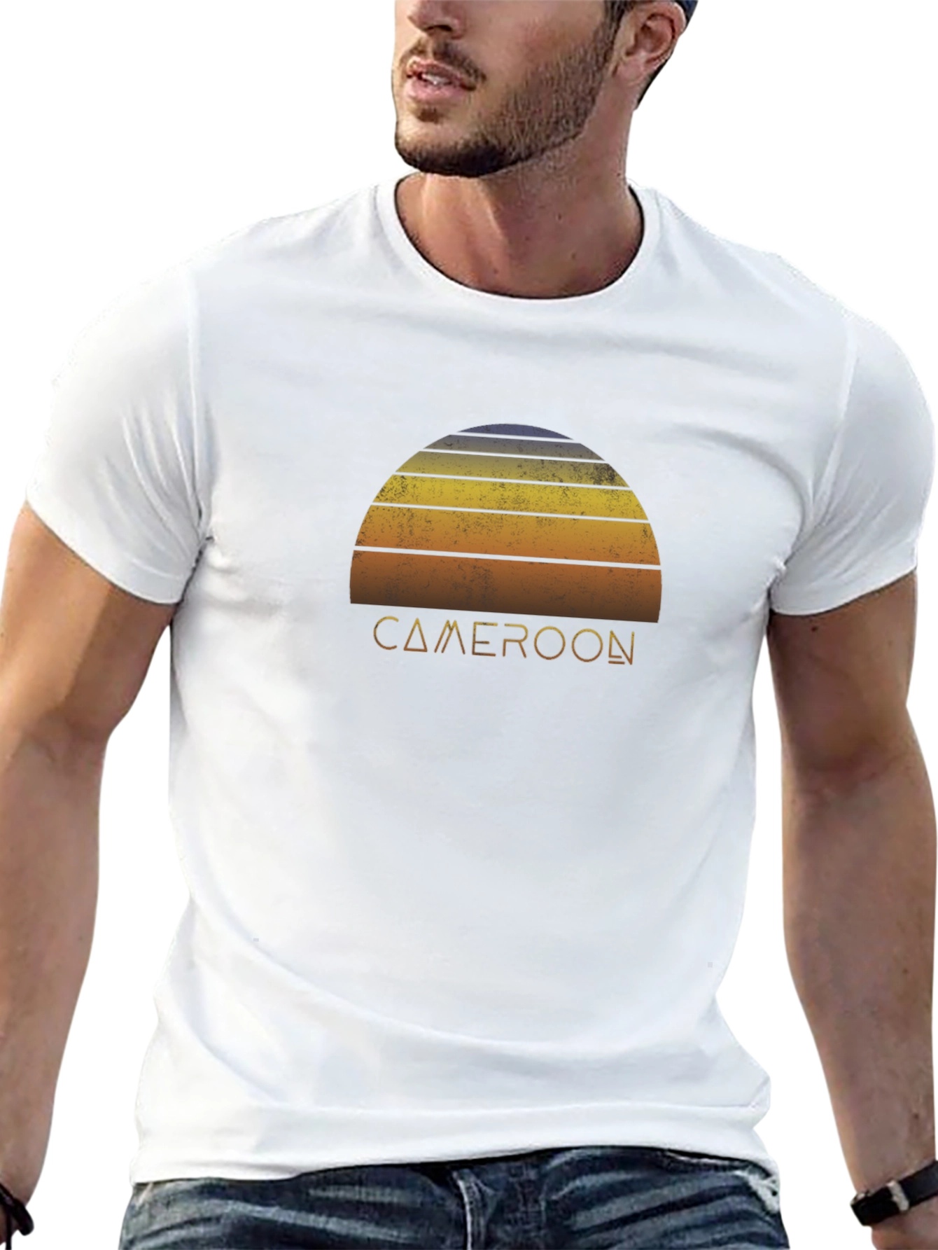 Cameroon Retro Sunset T-Shirt - Classic Fit