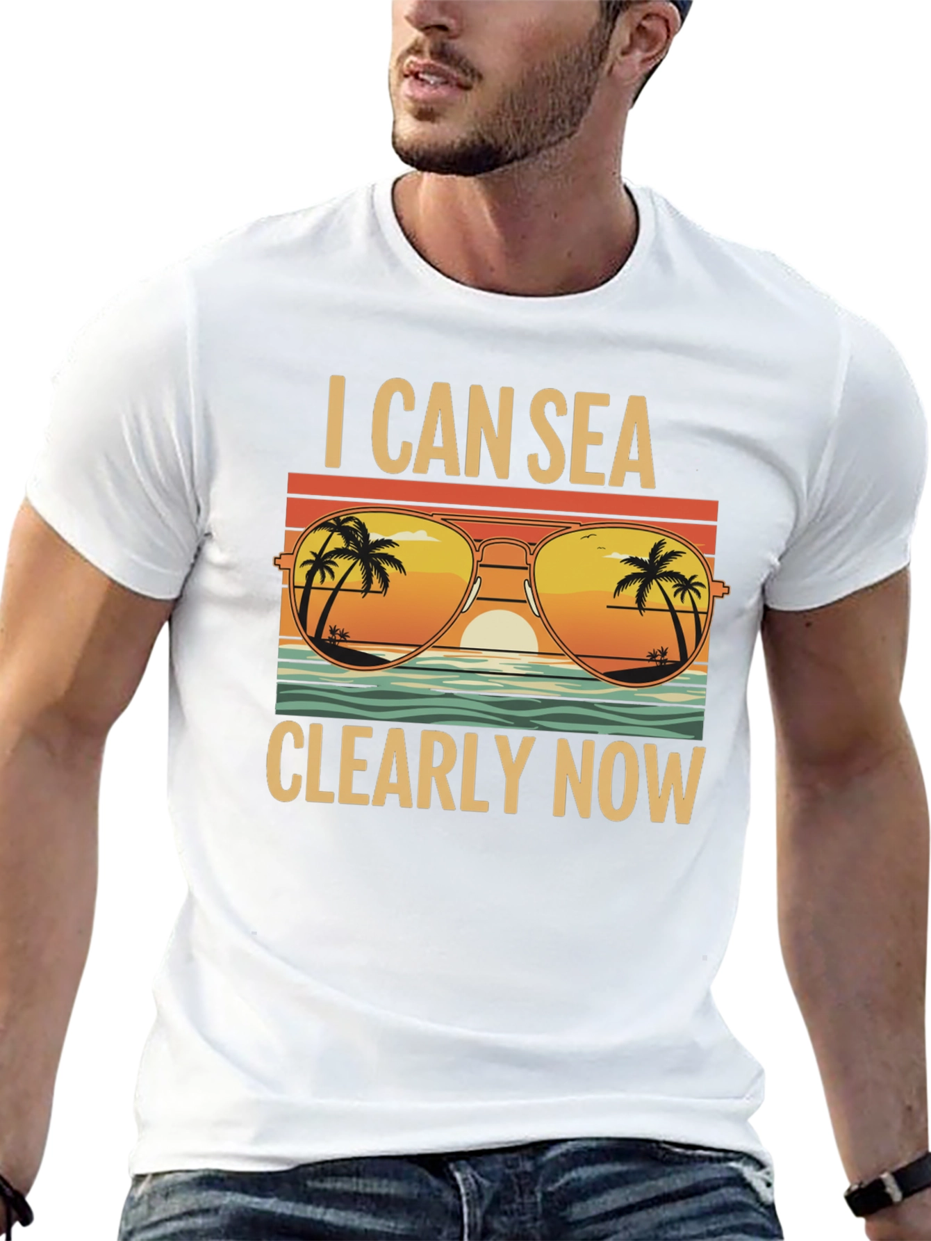 I Can Sea Clearly Now T-Shirt: Coastal Vibes Tee