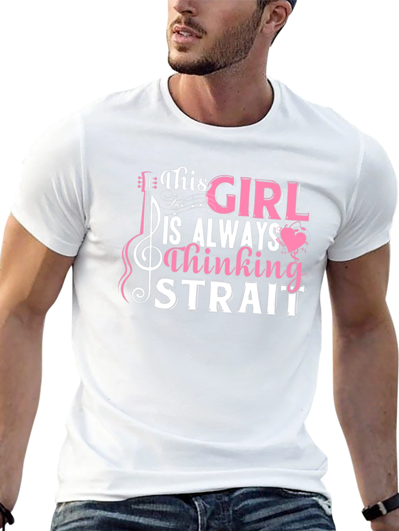 This Girl Always Thinking Strait T-Shirt
