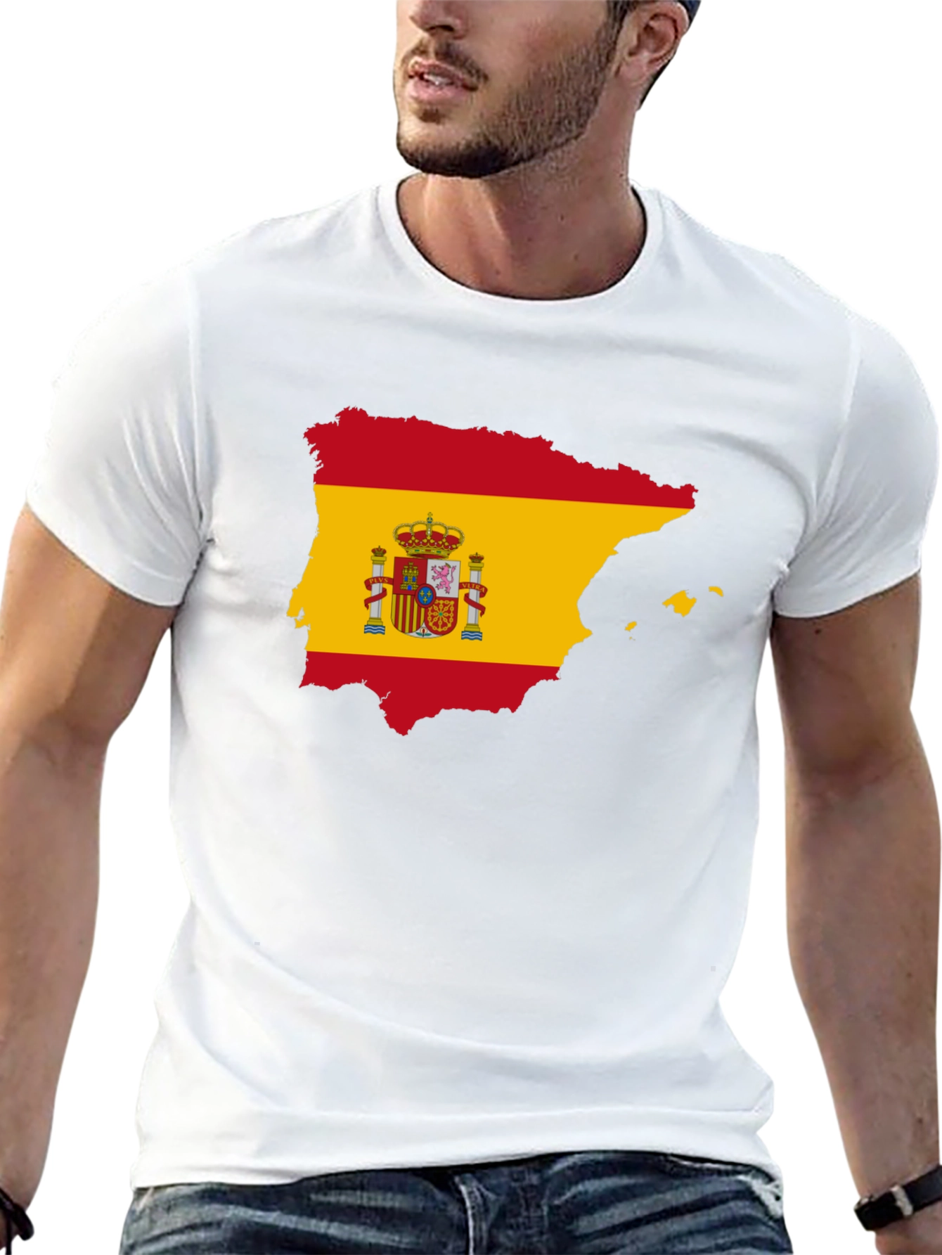Spain Flag Map Graphic T-Shirt
