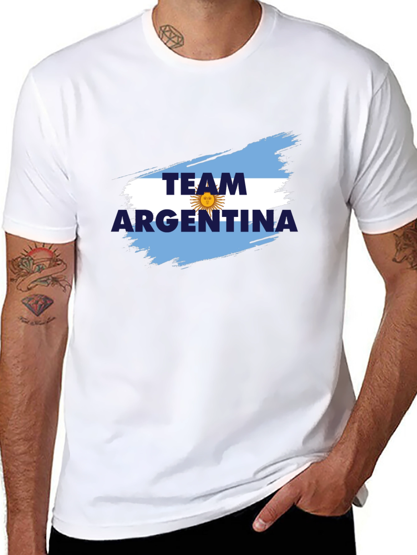 Argentina Team Graphic Black T-Shirt