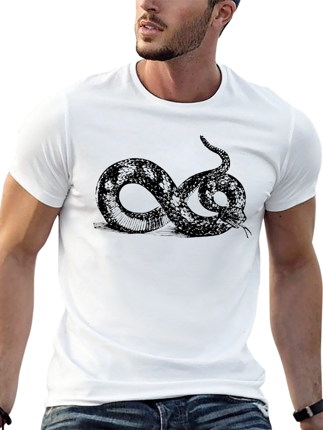 Snake Graphic Tee - Mens Black T-Shirt