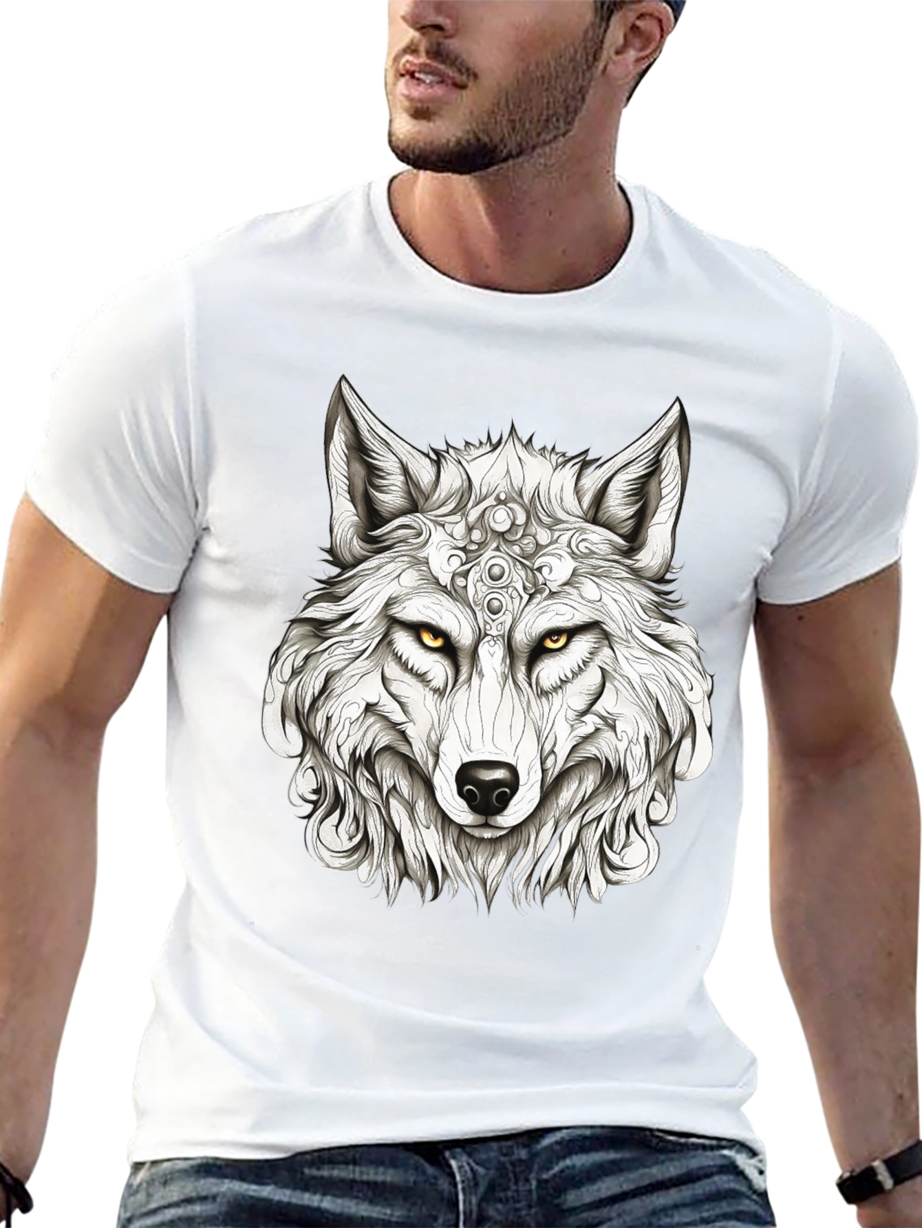 Wolf Graphic Print T-Shirt
