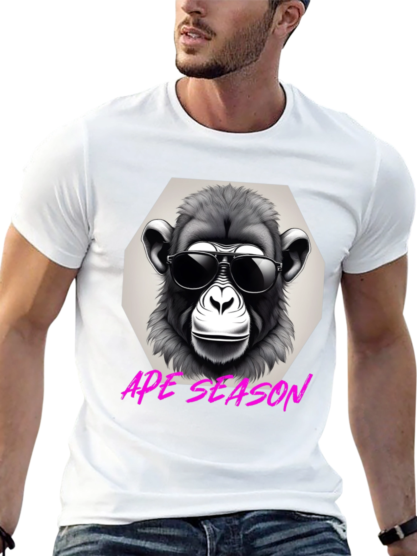 Ape Season Graphic T-Shirt - Cool Chimp Design