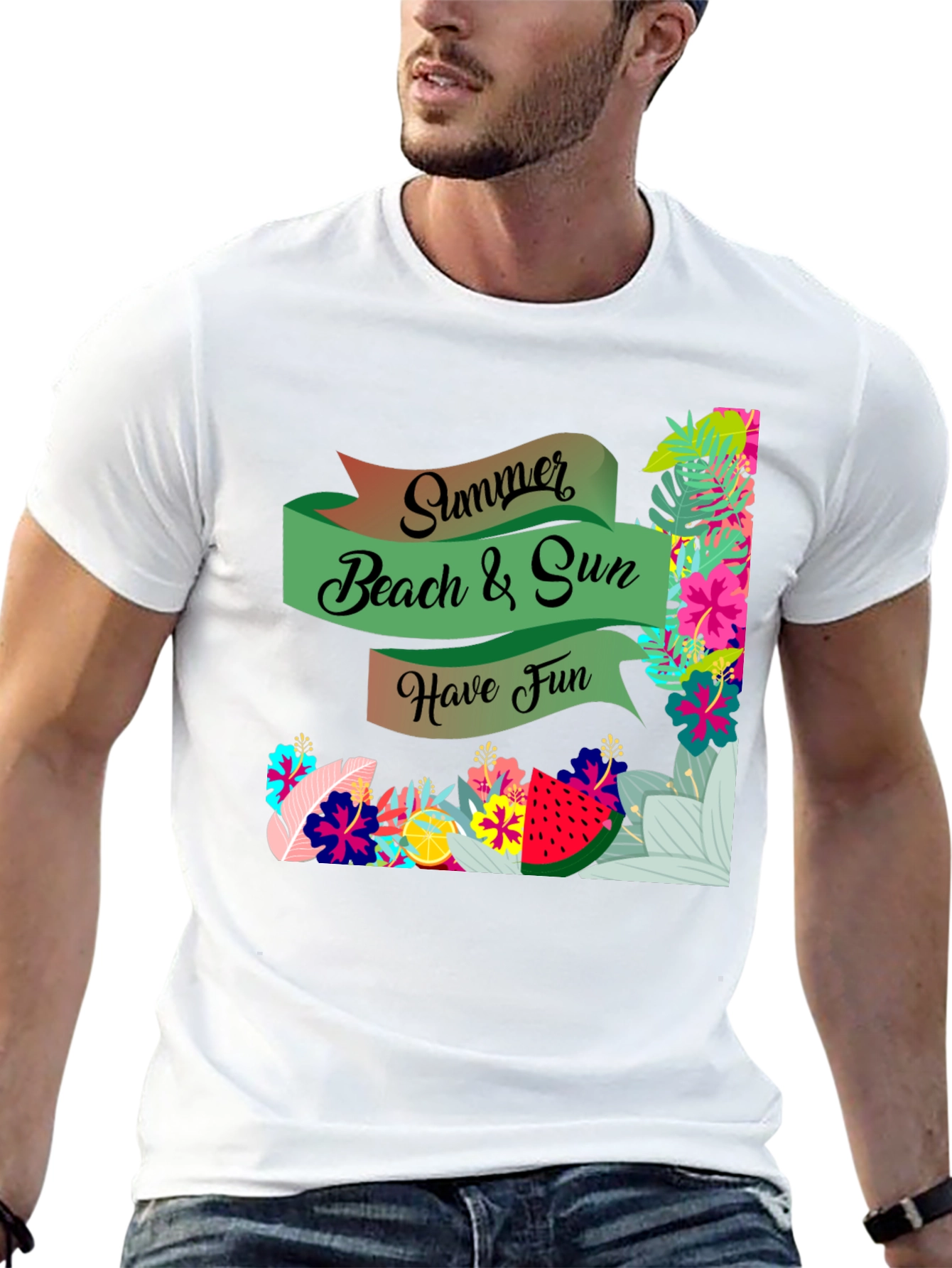 Summer Beach & Sun Graphic T-Shirt
