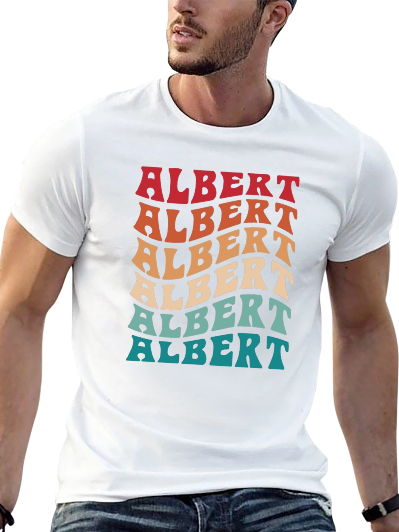 Retro Albert T-Shirt - Personalized Name Tee