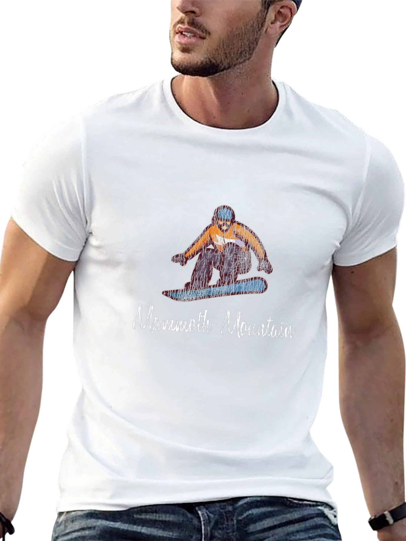 Mammoth Mountain Snowboarder Black T-Shirt