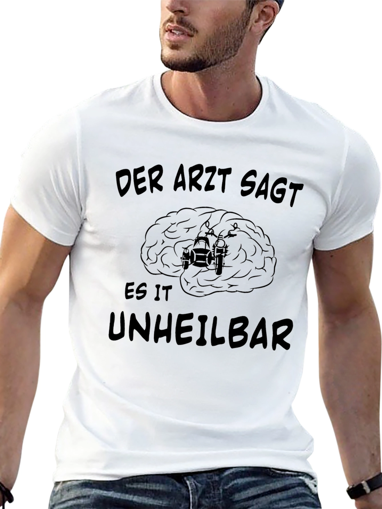Der Arzt Sagt T-Shirt - Motorcycle Brain Tee