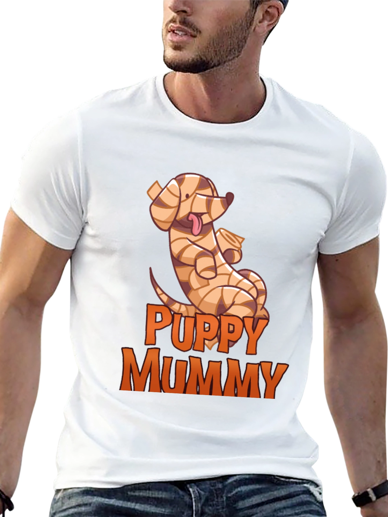 Puppy Mummy T-Shirt - Funny Halloween Dog Tee