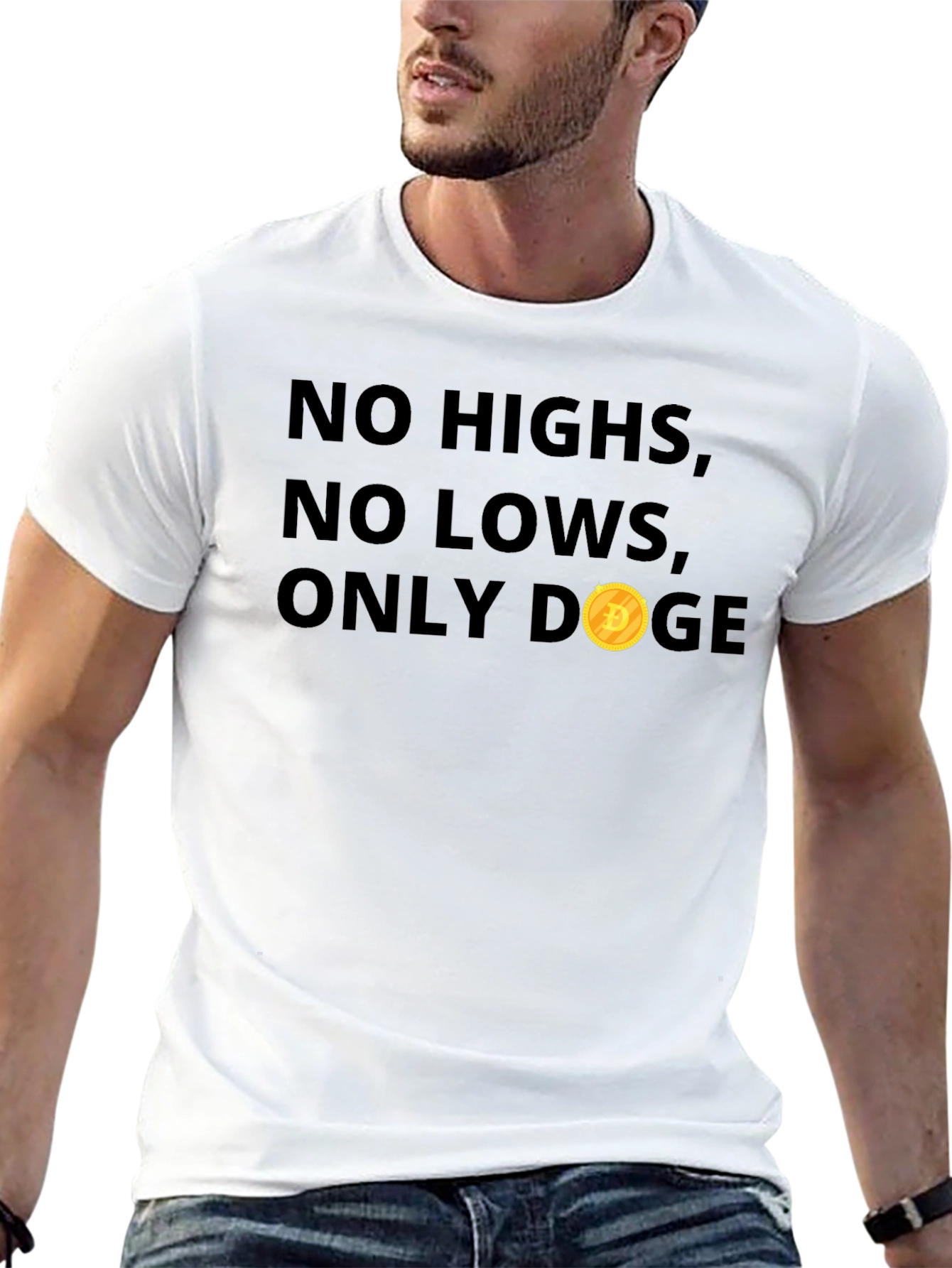 No Highs No Lows Only Doge Black T-Shirt