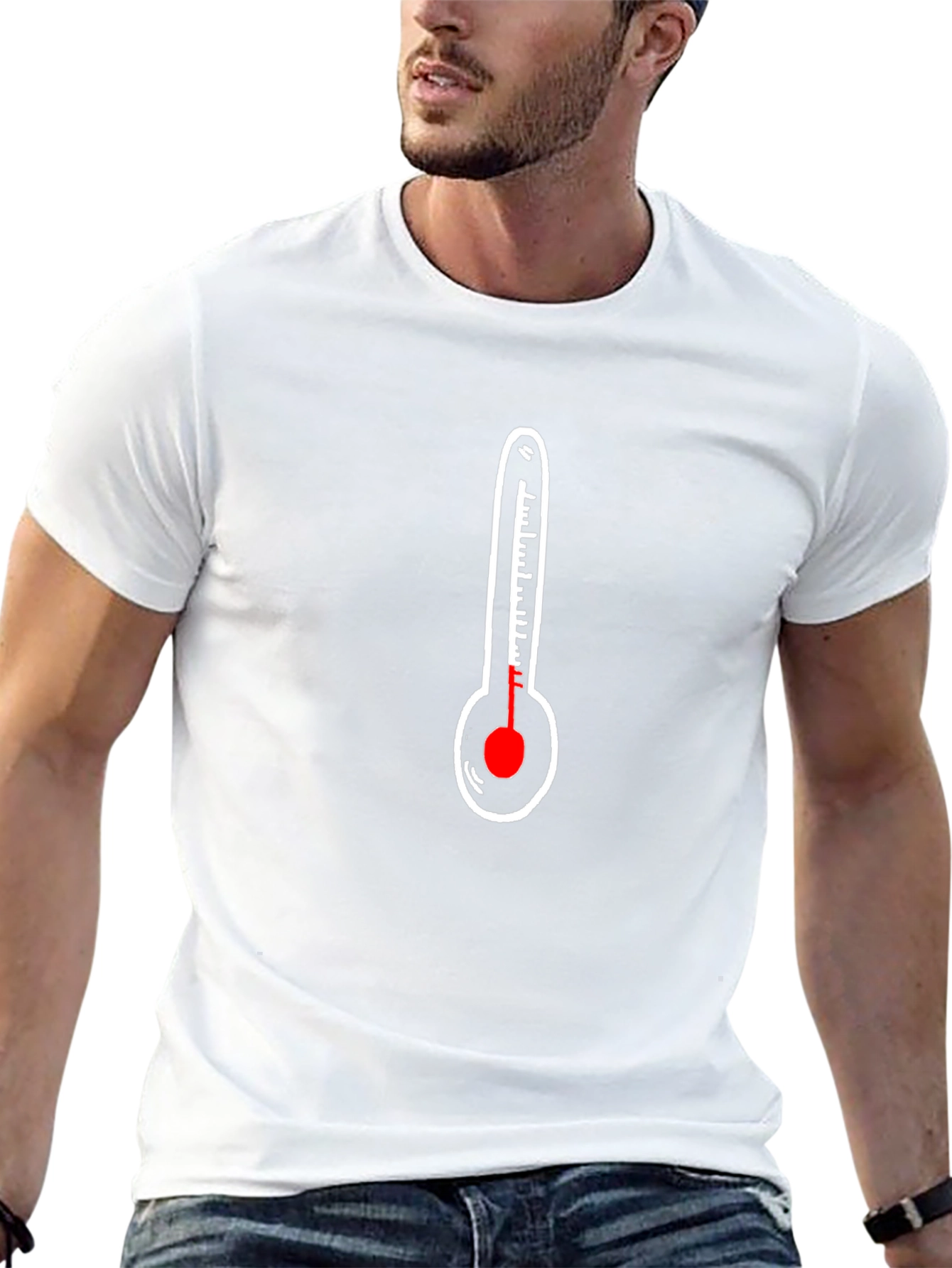 Thermometer Graphic Black T-Shirt - Stay Cool & Casual