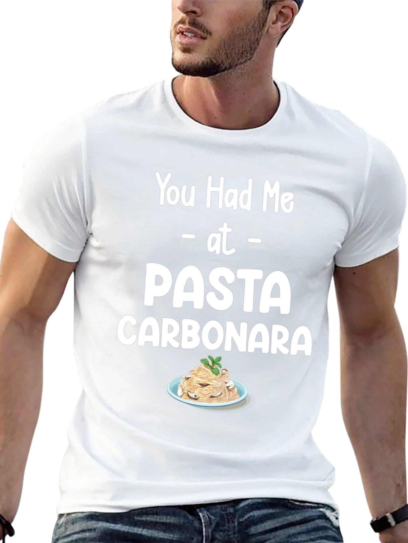 Pasta Carbonara T-Shirt Foodie Tee Unisex