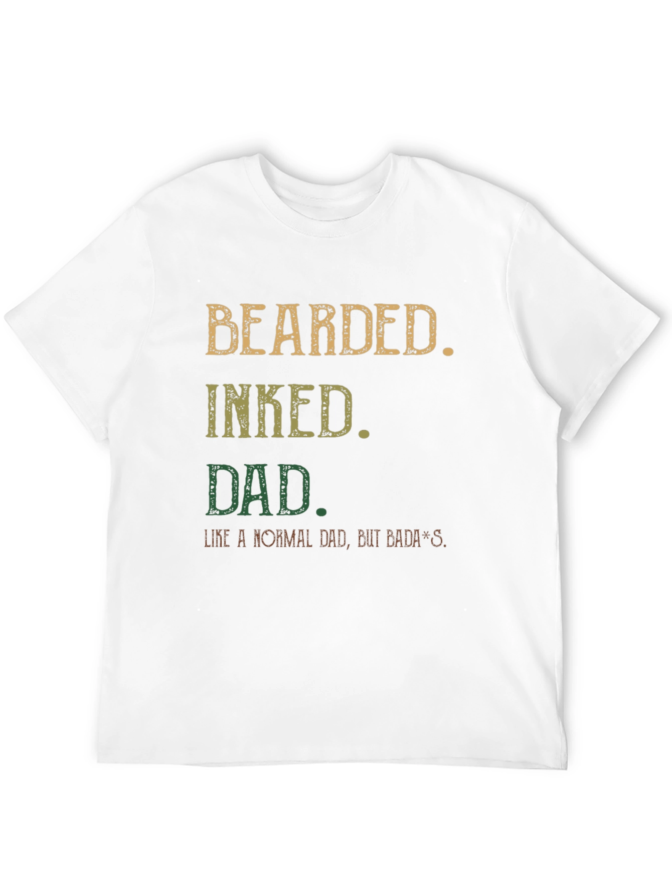 Bearded Inked Dad T-Shirt - Bada*s Dad Apparel